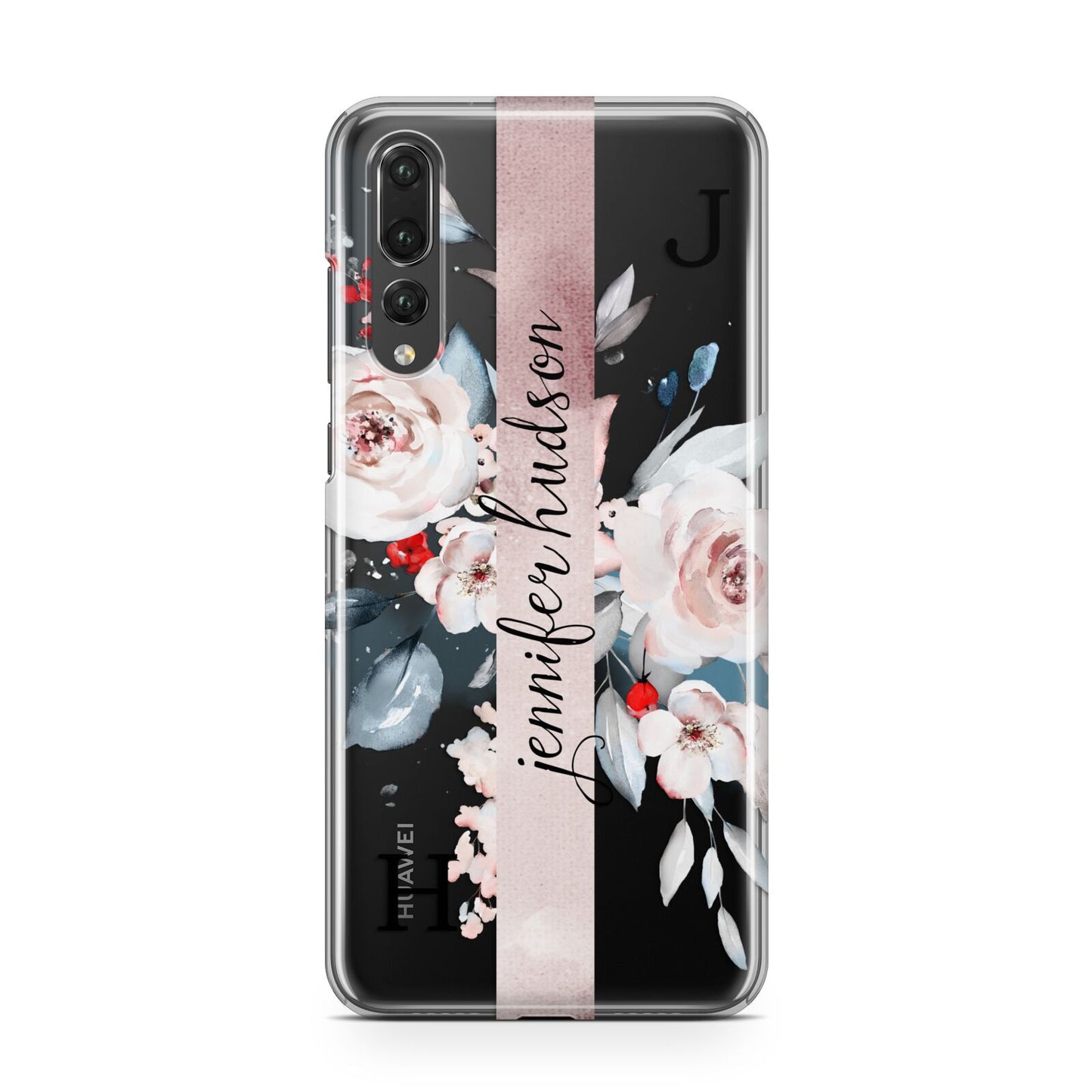 Personalised Watercolour Bouquet Roses Huawei P20 Pro Phone Case