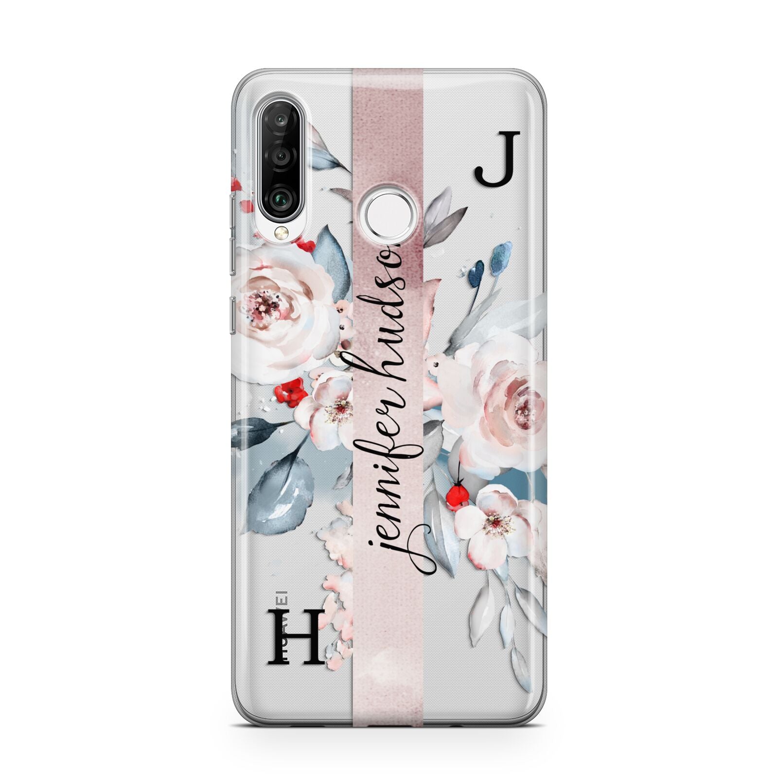 Personalised Watercolour Bouquet Roses Huawei P30 Lite Phone Case