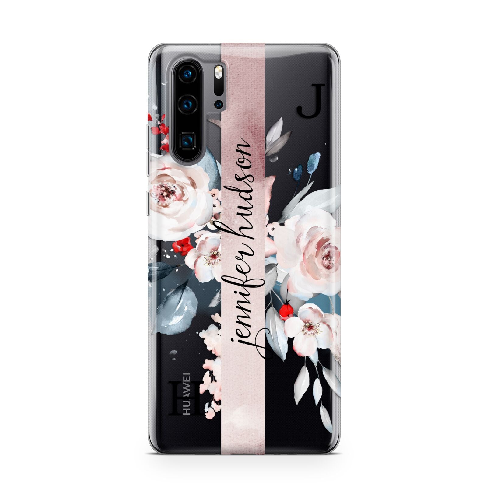 Personalised Watercolour Bouquet Roses Huawei P30 Pro Phone Case