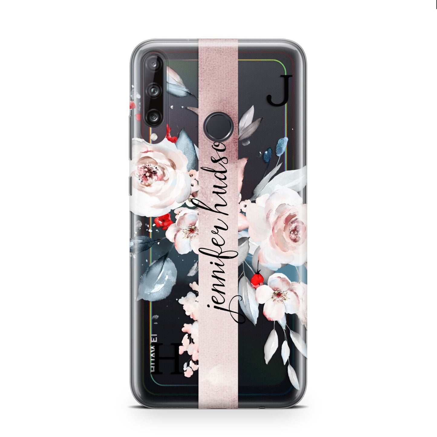 Personalised Watercolour Bouquet Roses Huawei P40 Lite E Phone Case