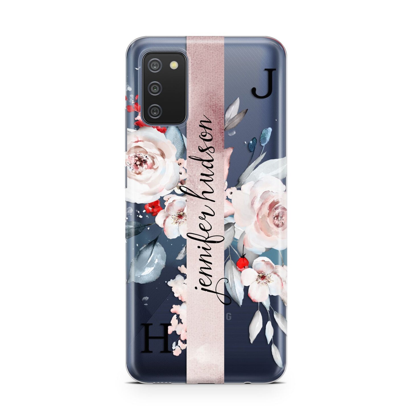 Personalised Watercolour Bouquet Roses Samsung A02s Case