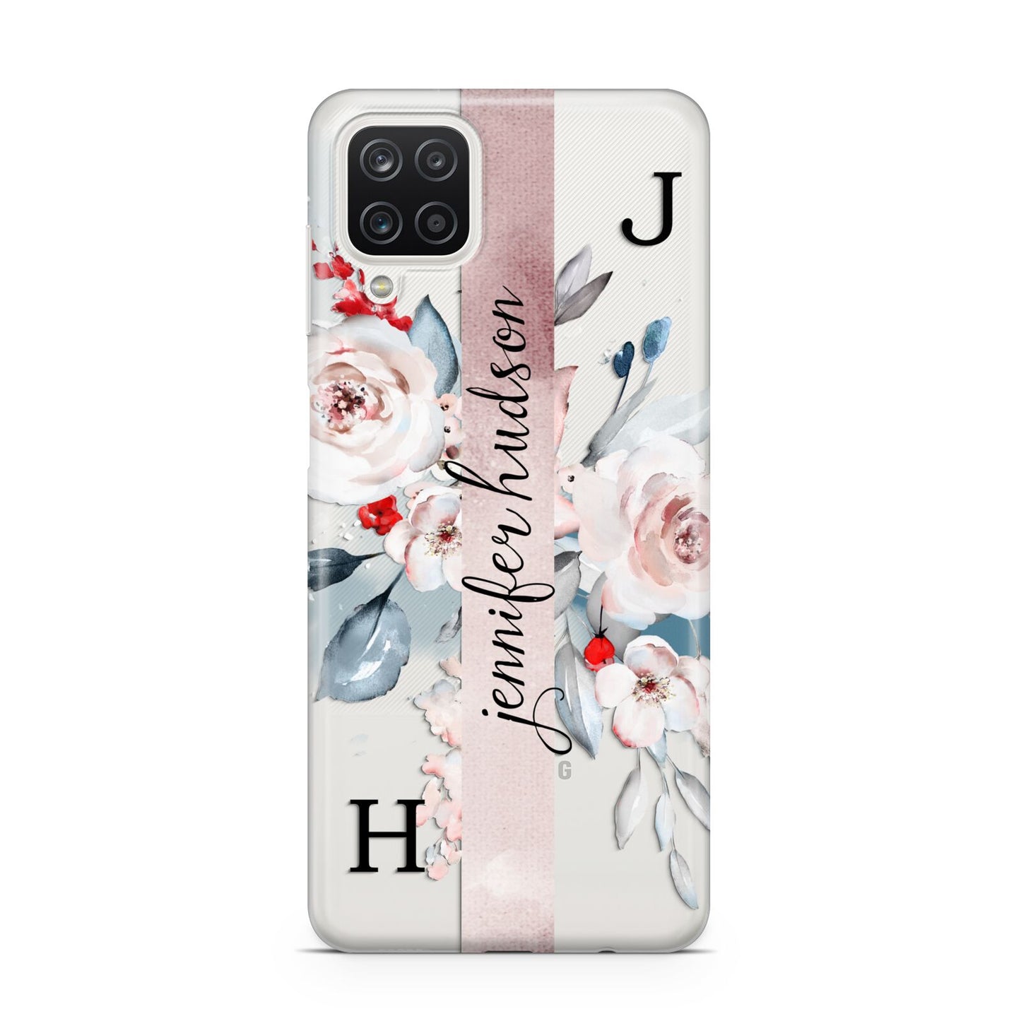 Personalised Watercolour Bouquet Roses Samsung A12 Case