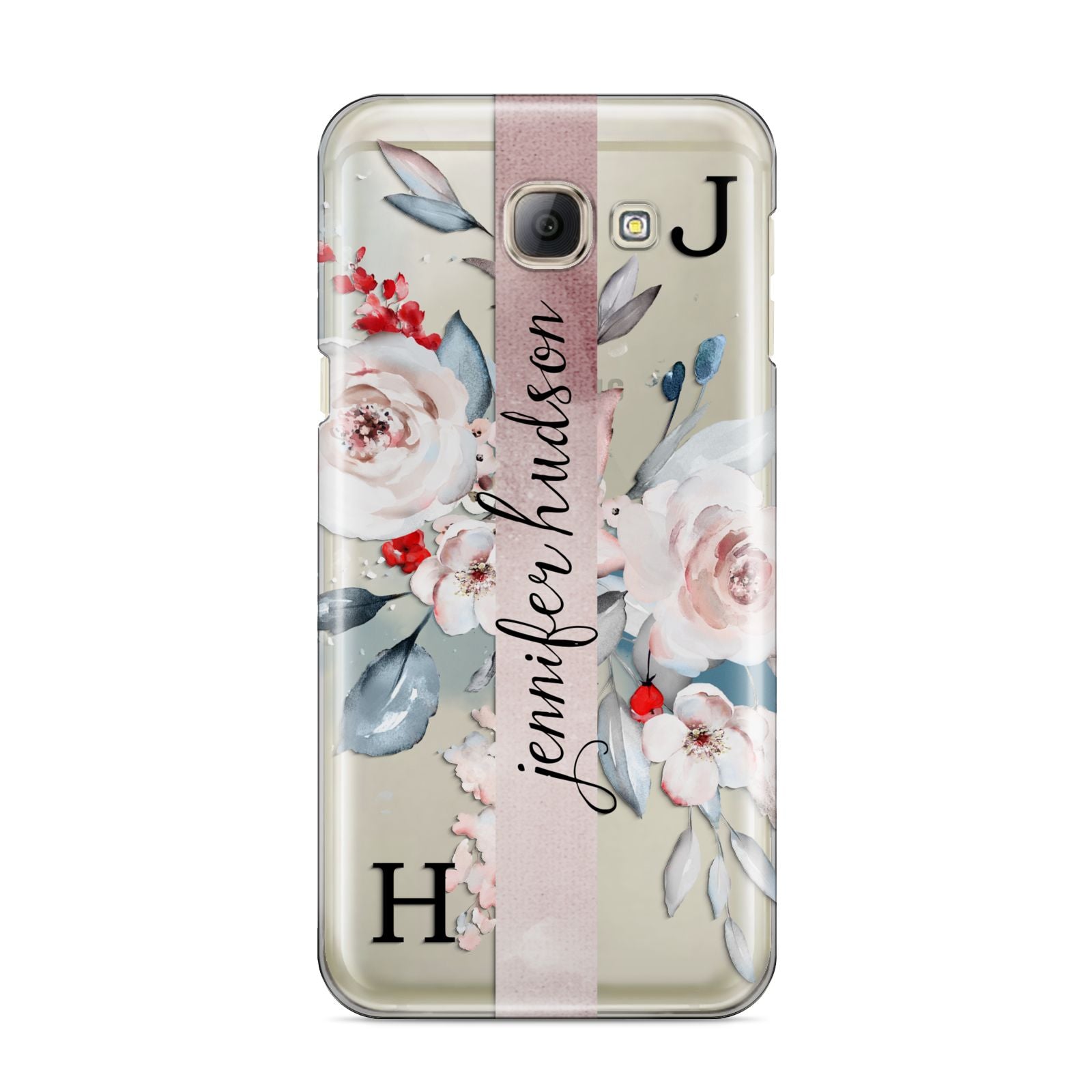 Personalised Watercolour Bouquet Roses Samsung Galaxy A8 2016 Case