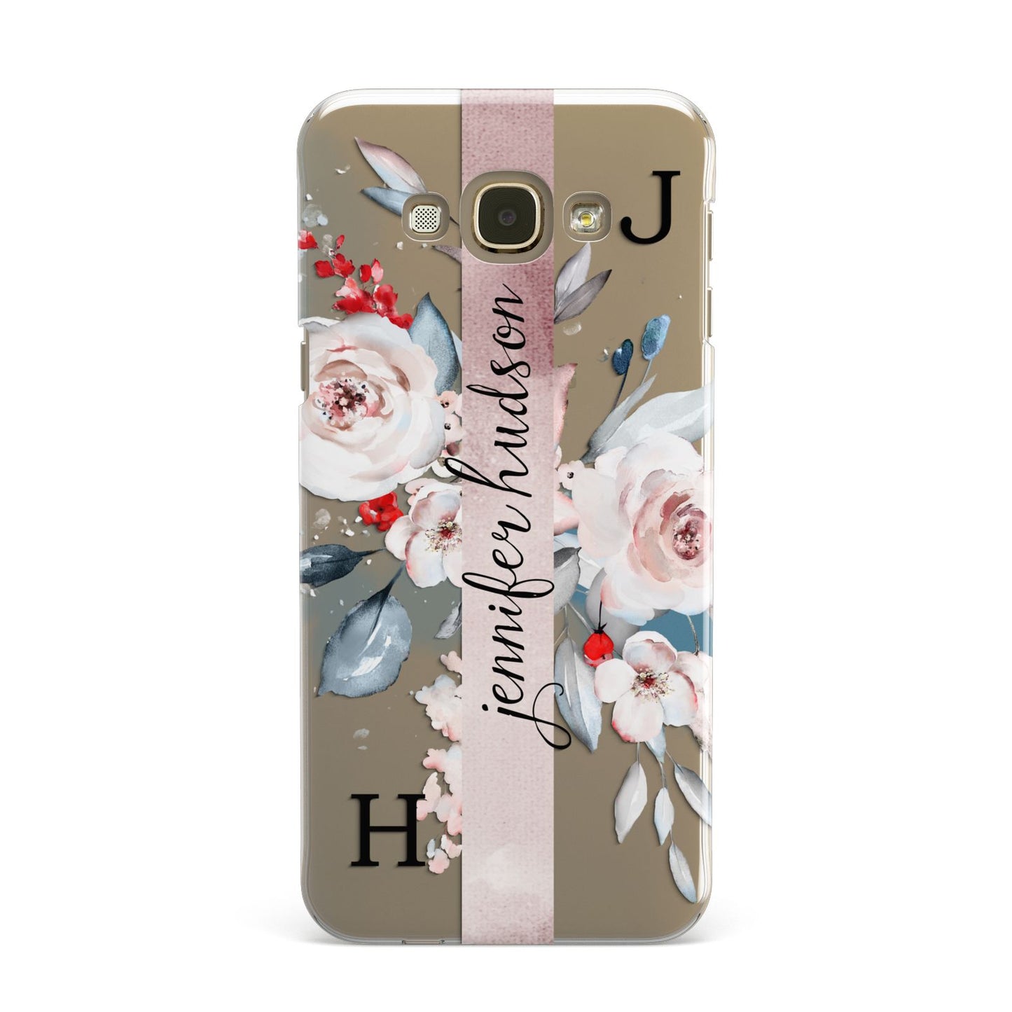 Personalised Watercolour Bouquet Roses Samsung Galaxy A8 Case