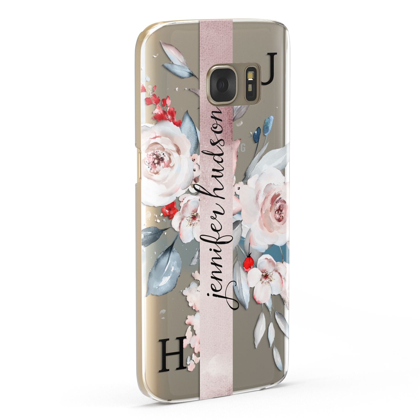 Personalised Watercolour Bouquet Roses Samsung Galaxy Case Fourty Five Degrees