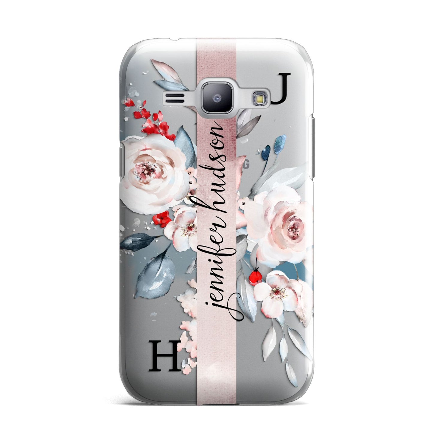 Personalised Watercolour Bouquet Roses Samsung Galaxy J1 2015 Case