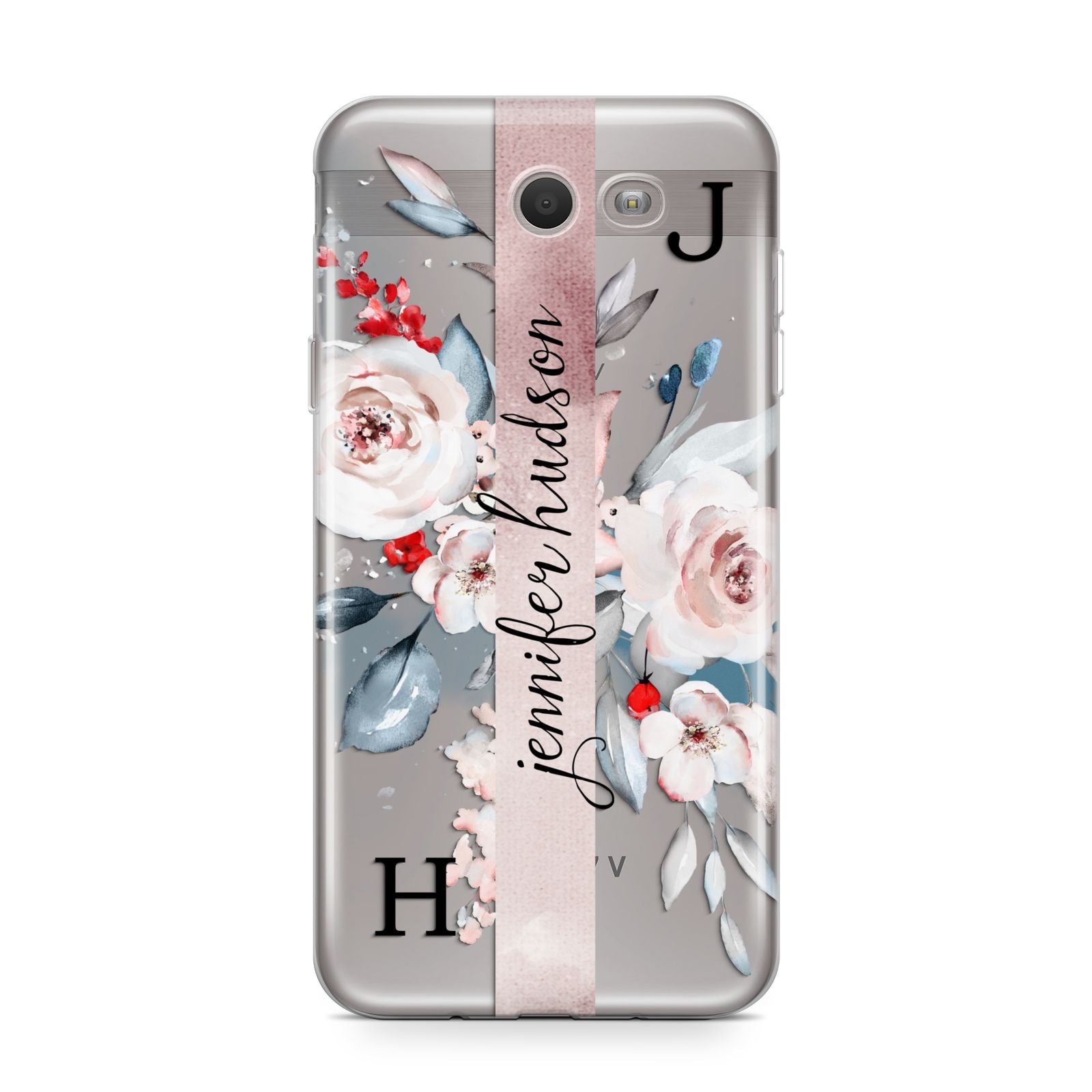 Personalised Watercolour Bouquet Roses Samsung Galaxy J7 2017 Case