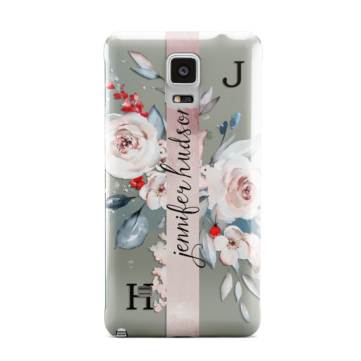 Personalised Watercolour Bouquet Roses Samsung Galaxy Note 4 Case