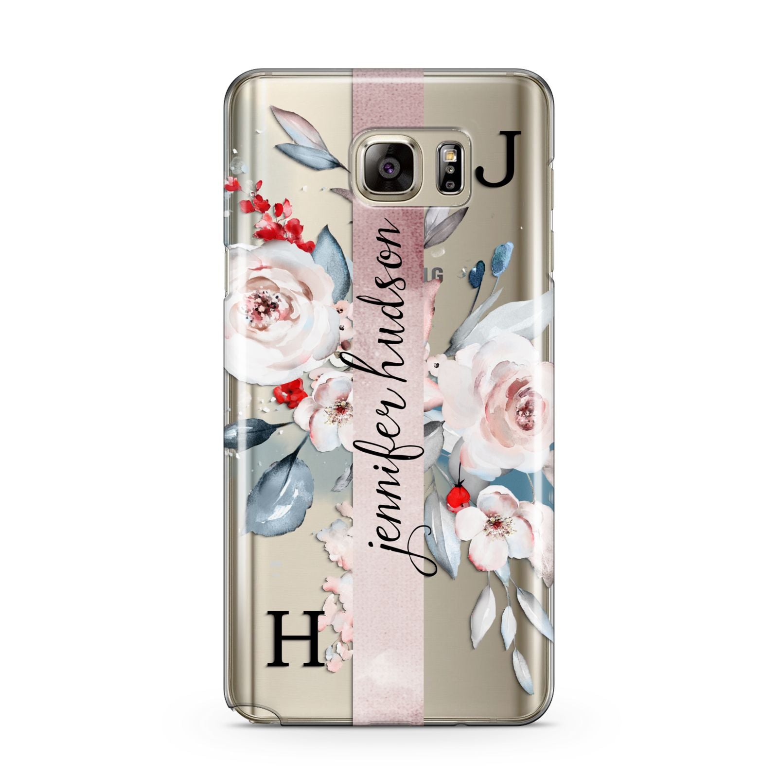 Personalised Watercolour Bouquet Roses Samsung Galaxy Note 5 Case