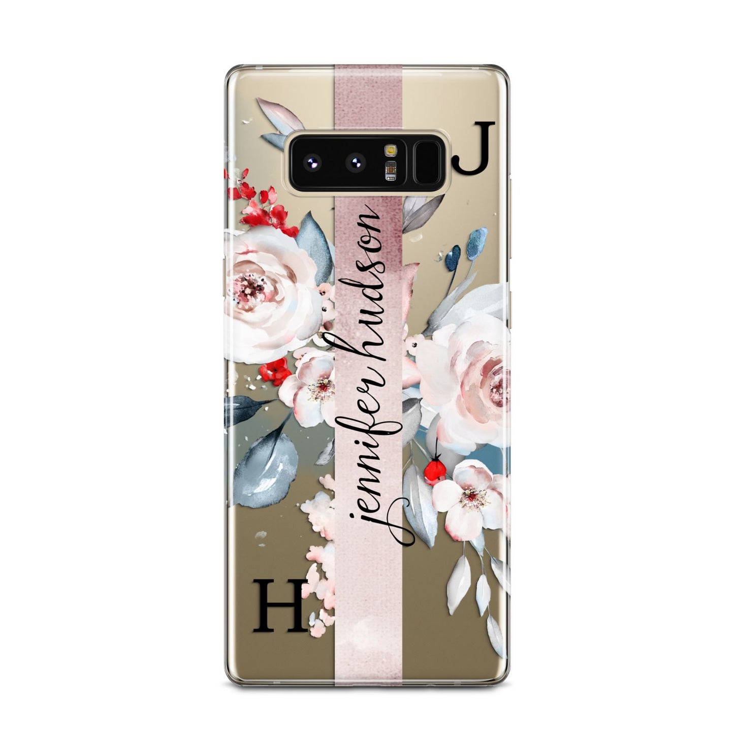 Personalised Watercolour Bouquet Roses Samsung Galaxy Note 8 Case