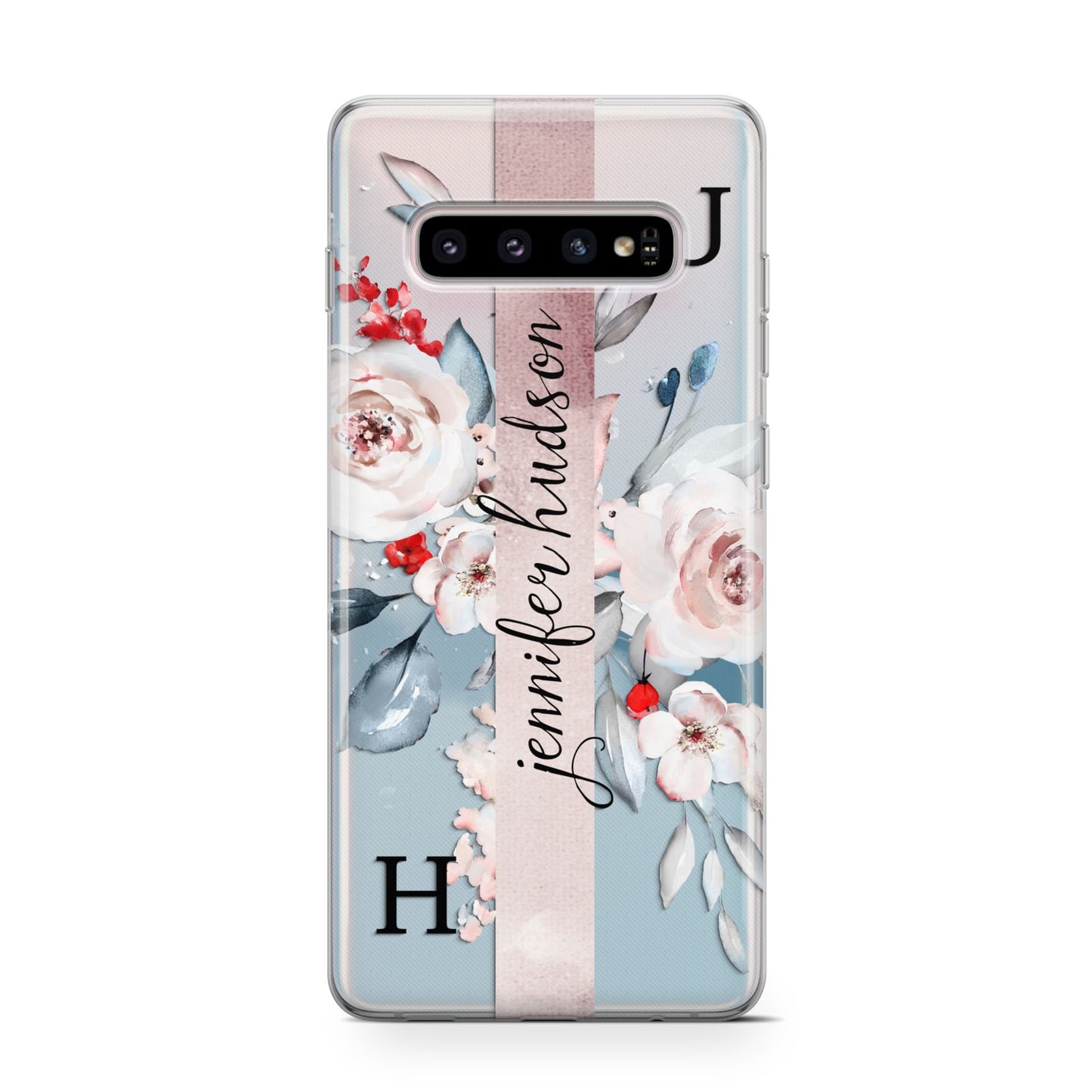 Personalised Watercolour Bouquet Roses Samsung Galaxy S10 Case