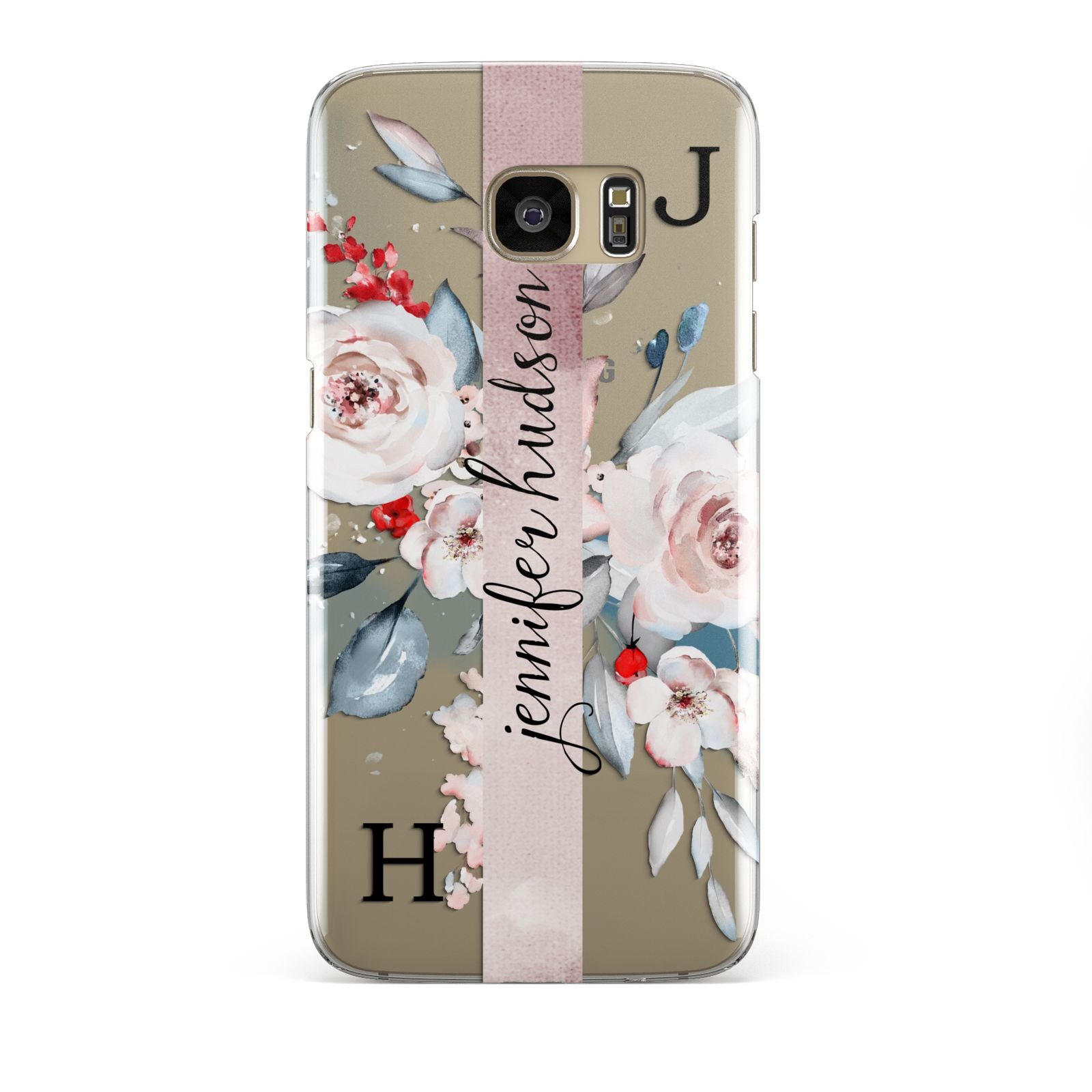 Personalised Watercolour Bouquet Roses Samsung Galaxy S7 Edge Case