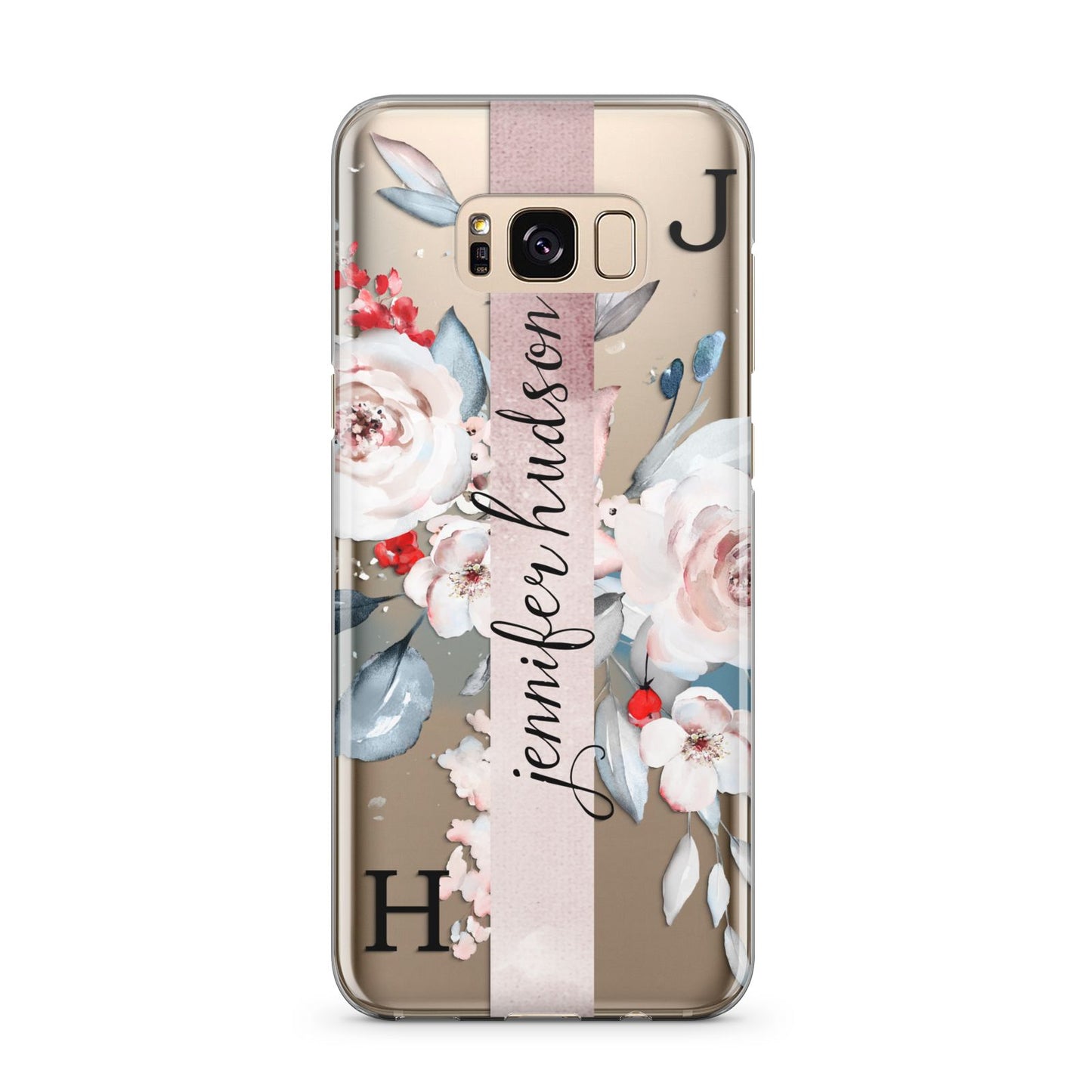 Personalised Watercolour Bouquet Roses Samsung Galaxy S8 Plus Case