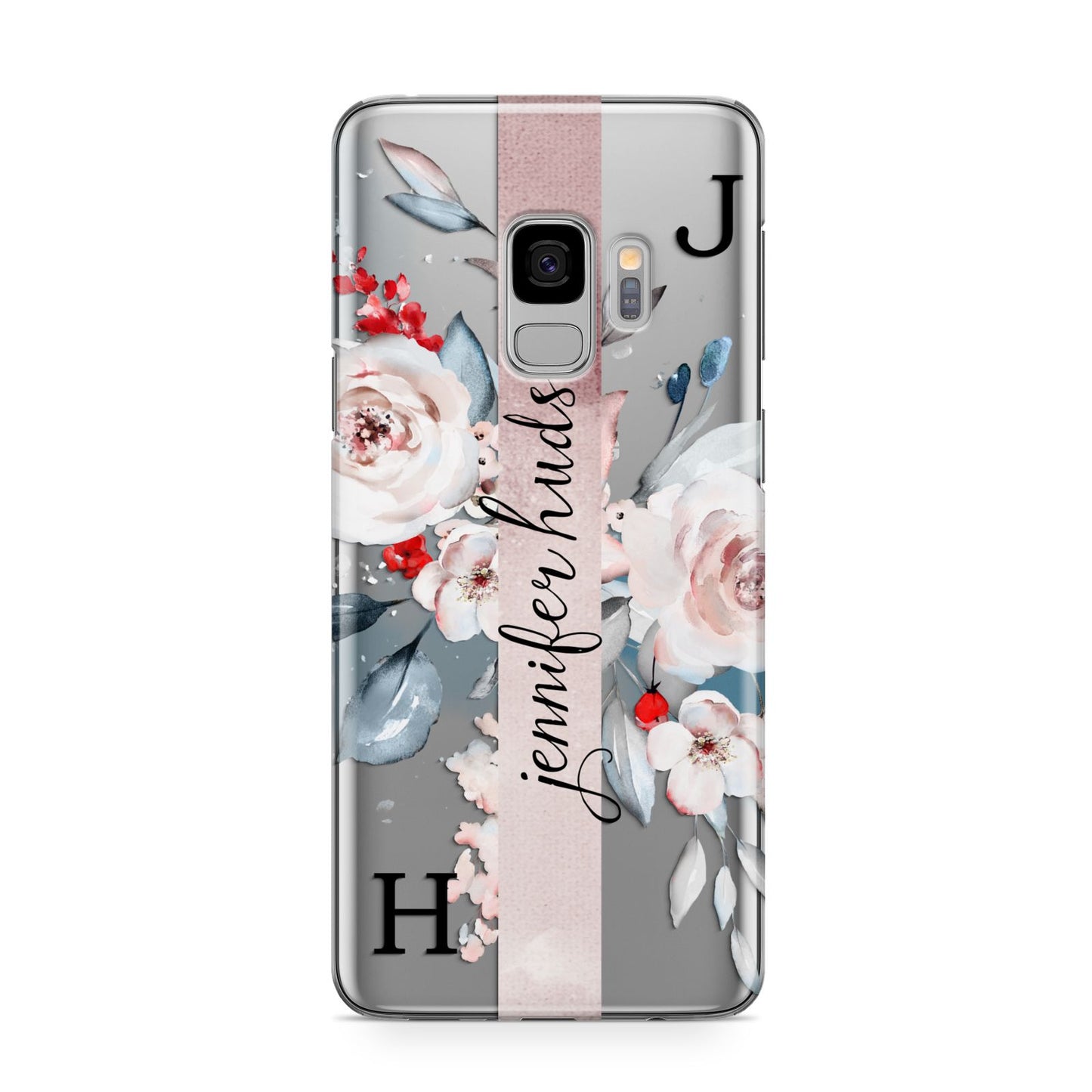 Personalised Watercolour Bouquet Roses Samsung Galaxy S9 Case