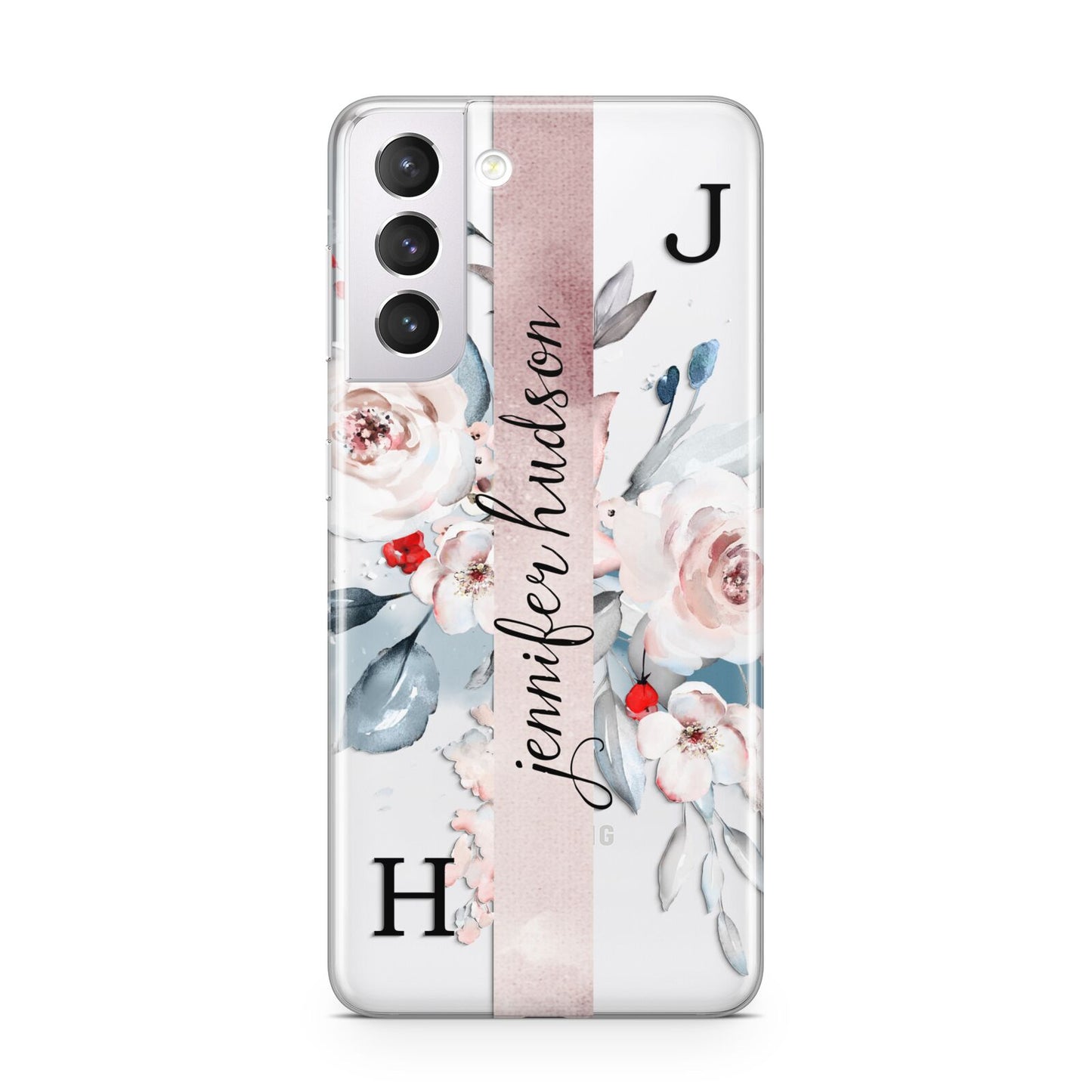 Personalised Watercolour Bouquet Roses Samsung S21 Case