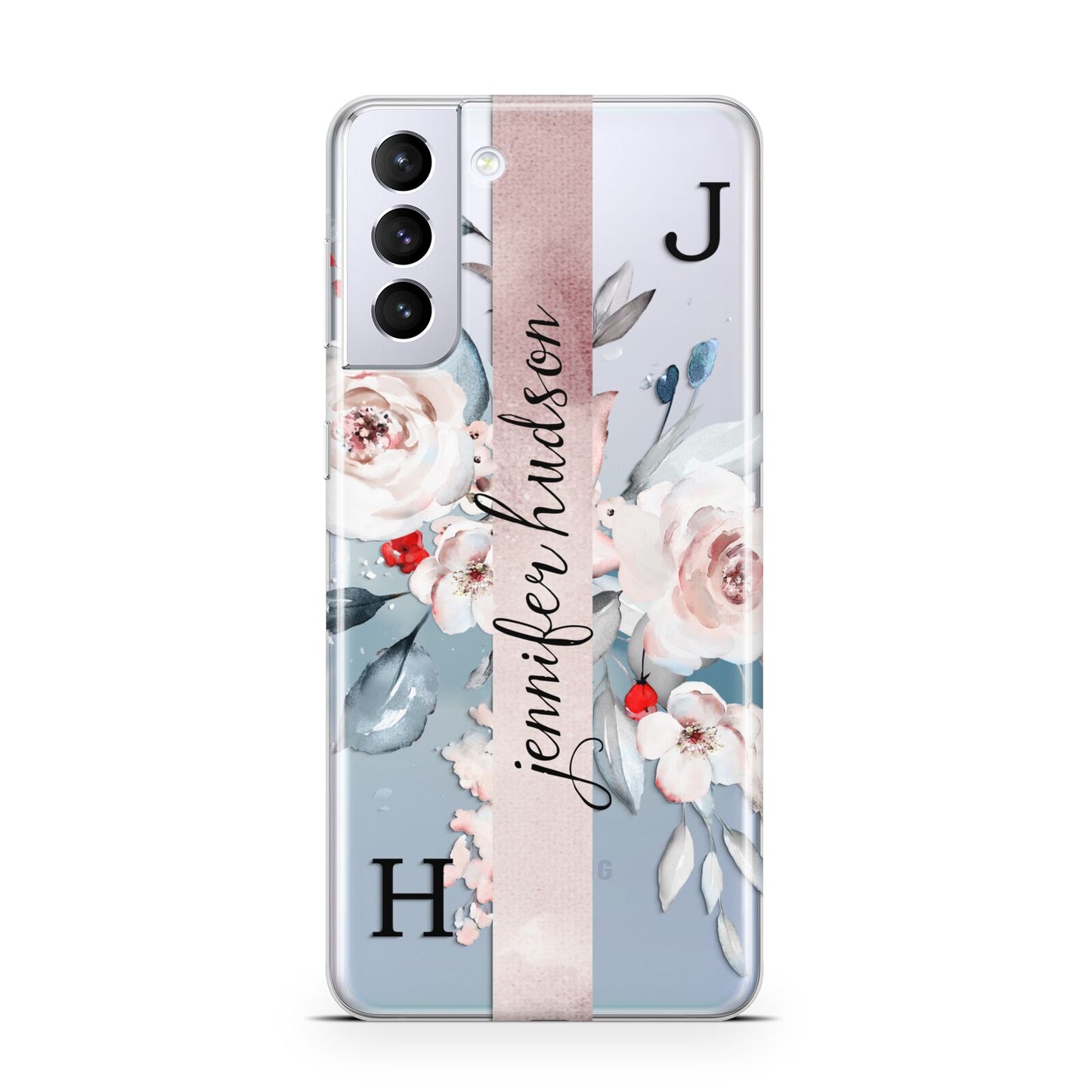 Personalised Watercolour Bouquet Roses Samsung S21 Plus Case