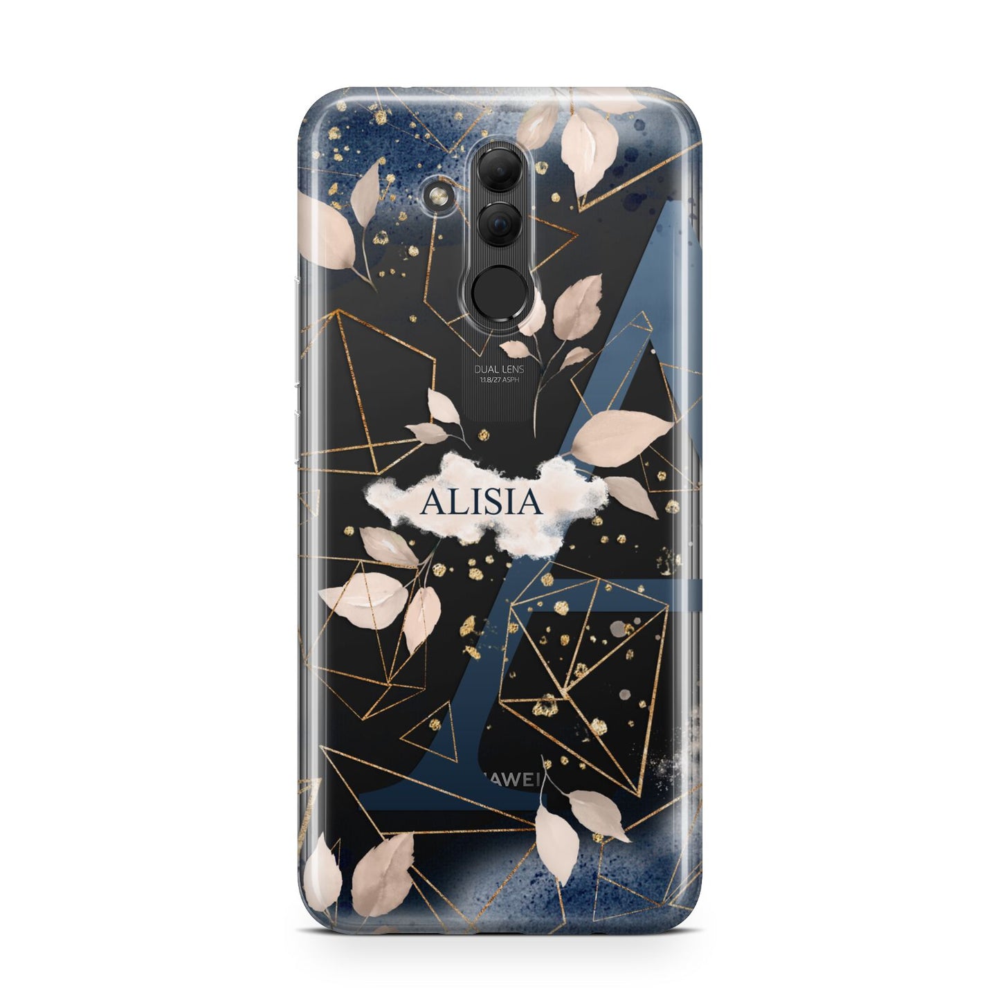 Personalised Watercolour Geometric Huawei Mate 20 Lite