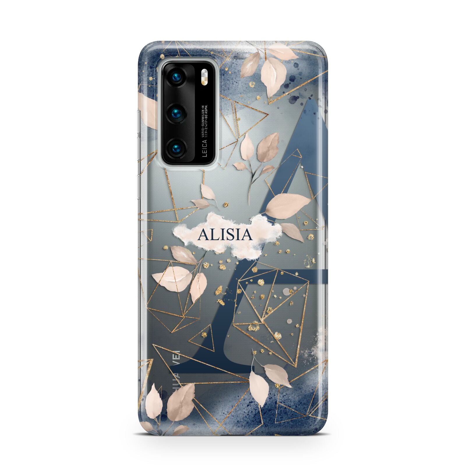 Personalised Watercolour Geometric Huawei P40 Phone Case