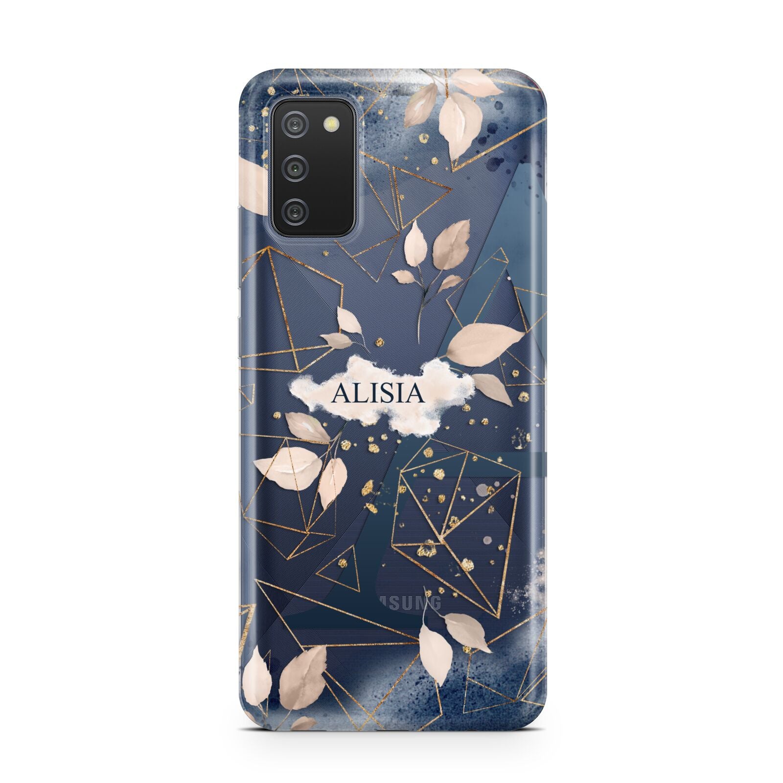 Personalised Watercolour Geometric Samsung A02s Case