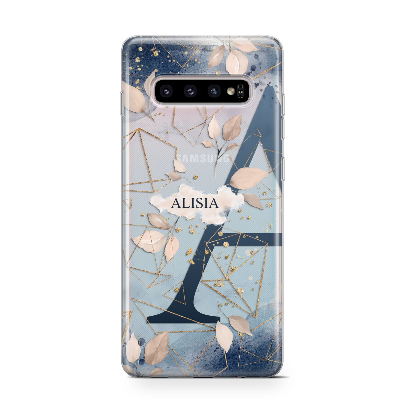 Personalised Watercolour Geometric Samsung Galaxy S10 Case