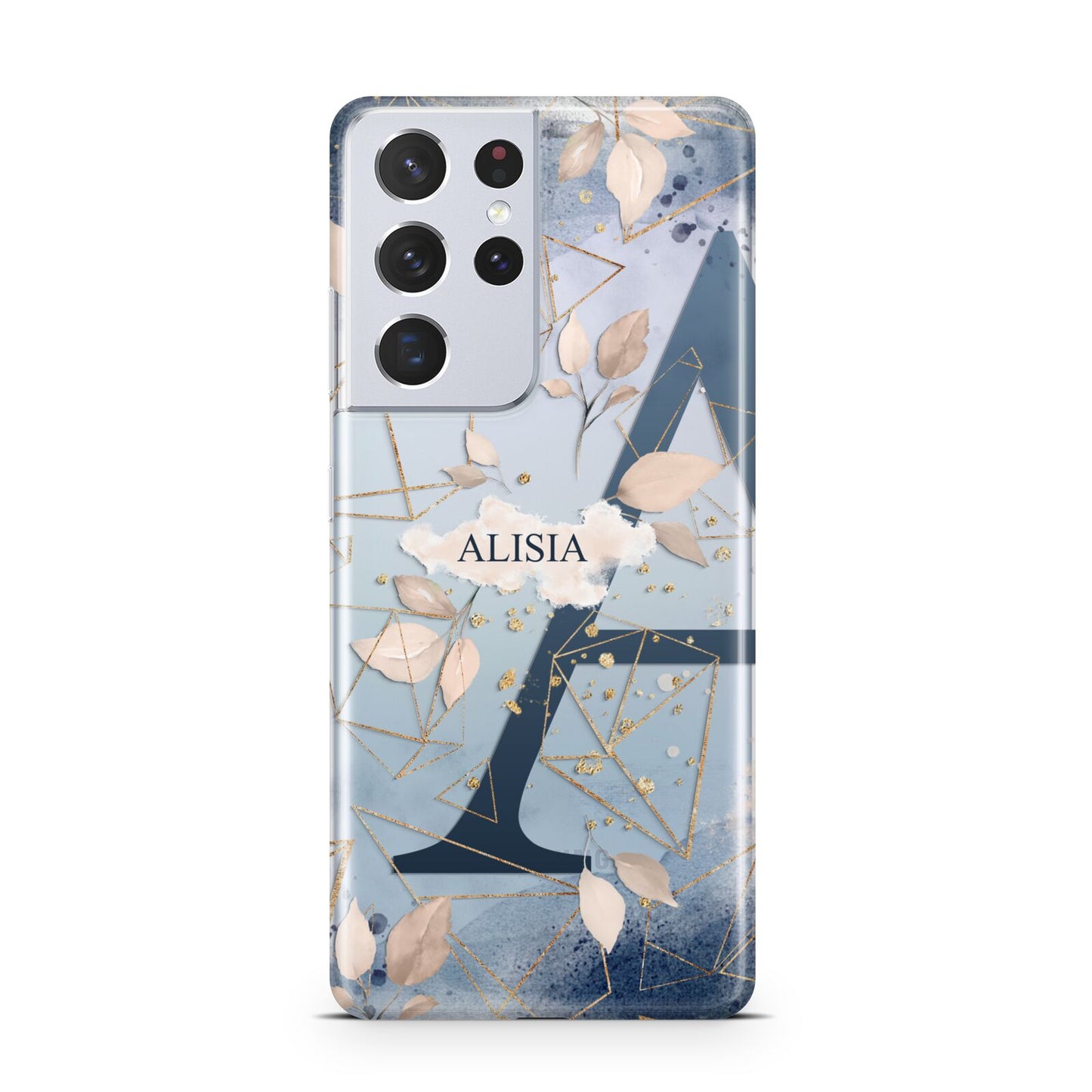 Personalised Watercolour Geometric Samsung S21 Ultra Case