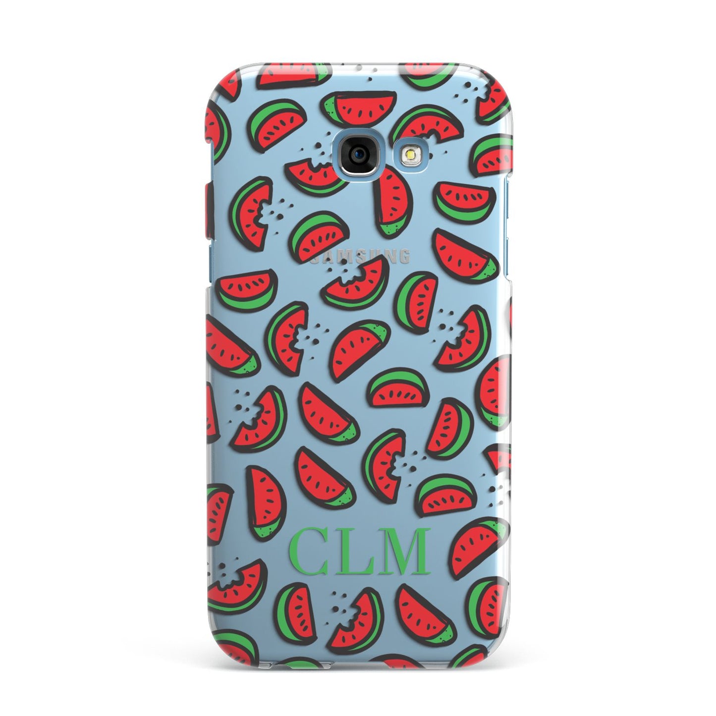 Personalised Watermelon Initials Samsung Galaxy A7 2017 Case