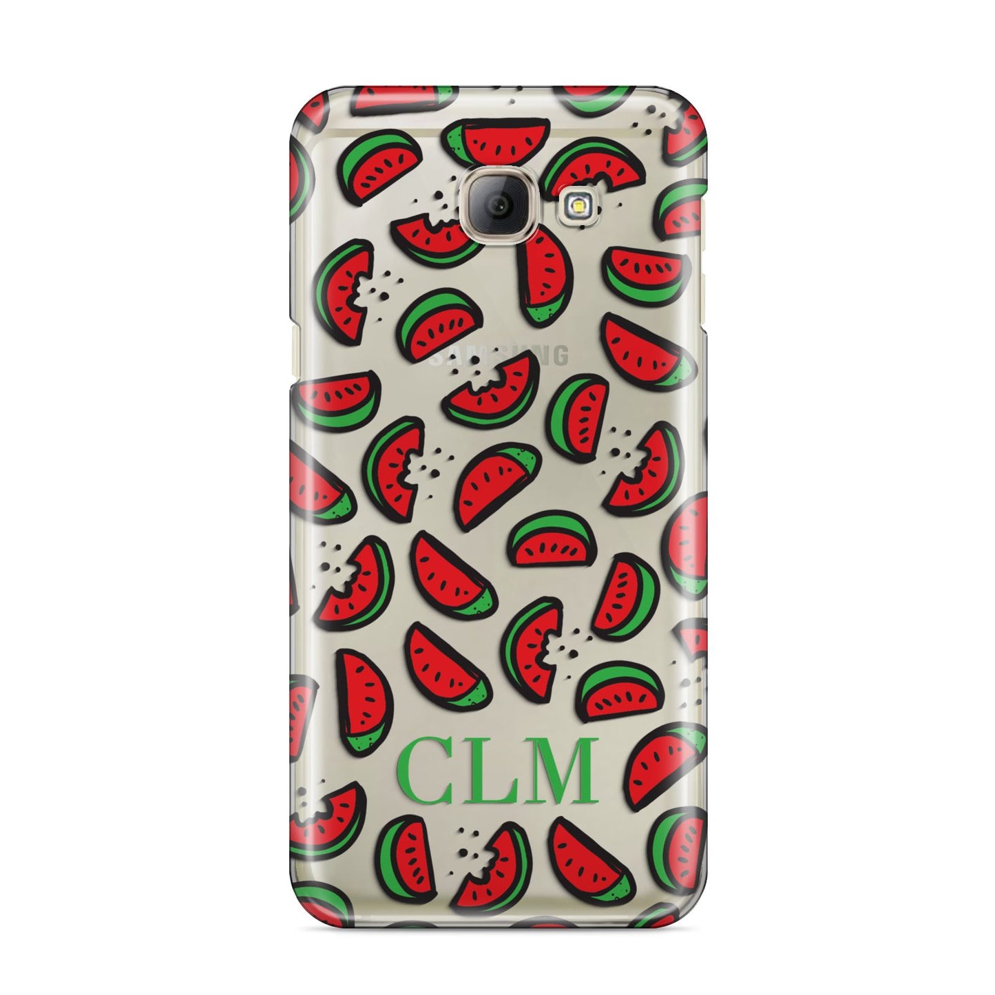 Personalised Watermelon Initials Samsung Galaxy A8 2016 Case