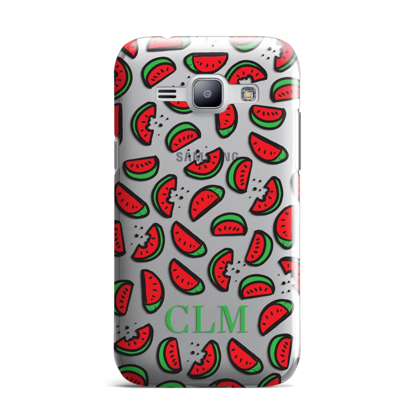 Personalised Watermelon Initials Samsung Galaxy J1 2015 Case