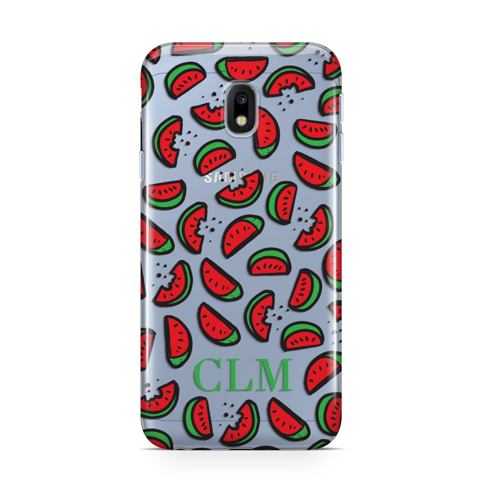 Personalised Watermelon Initials Samsung Galaxy J3 2017 Case