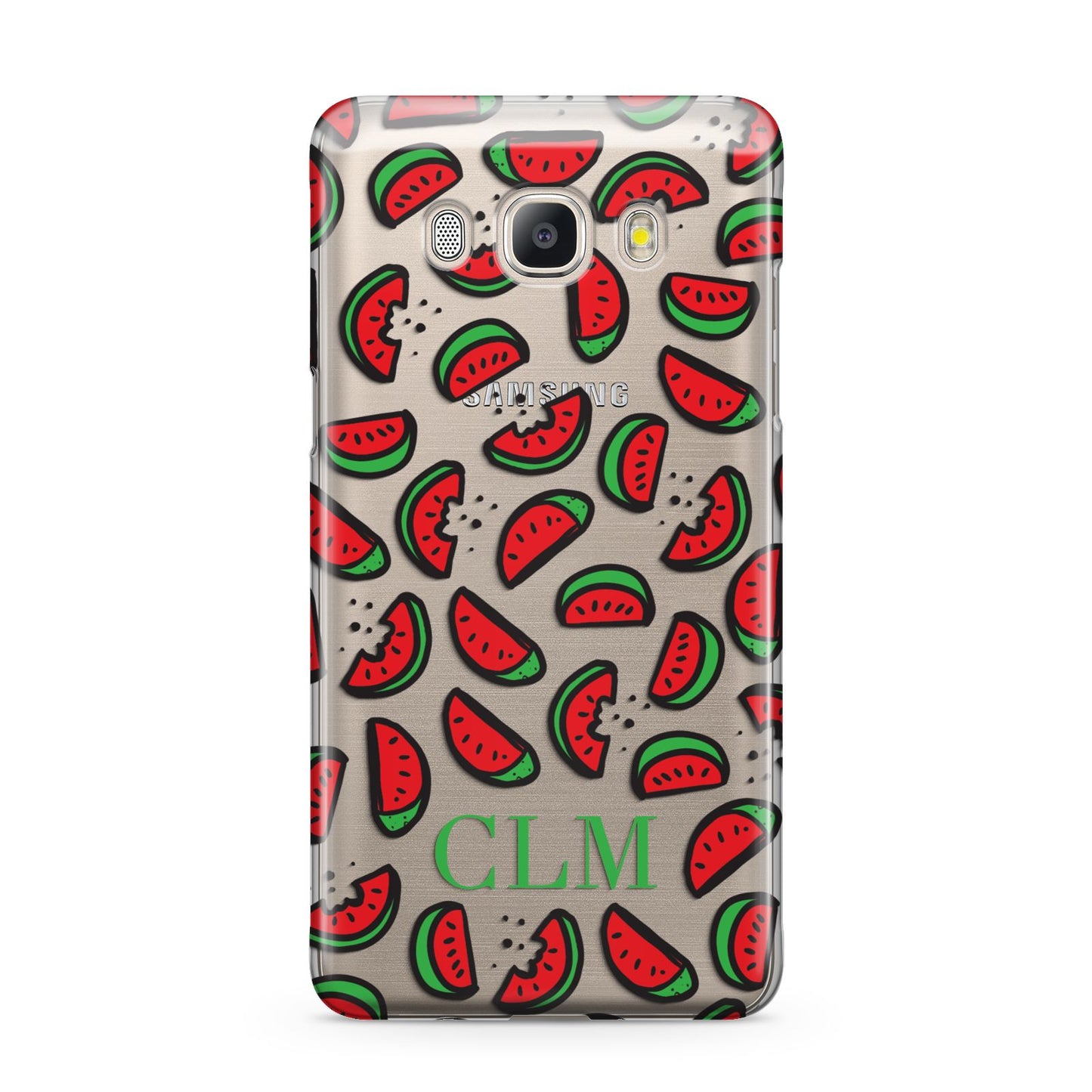 Personalised Watermelon Initials Samsung Galaxy J5 2016 Case