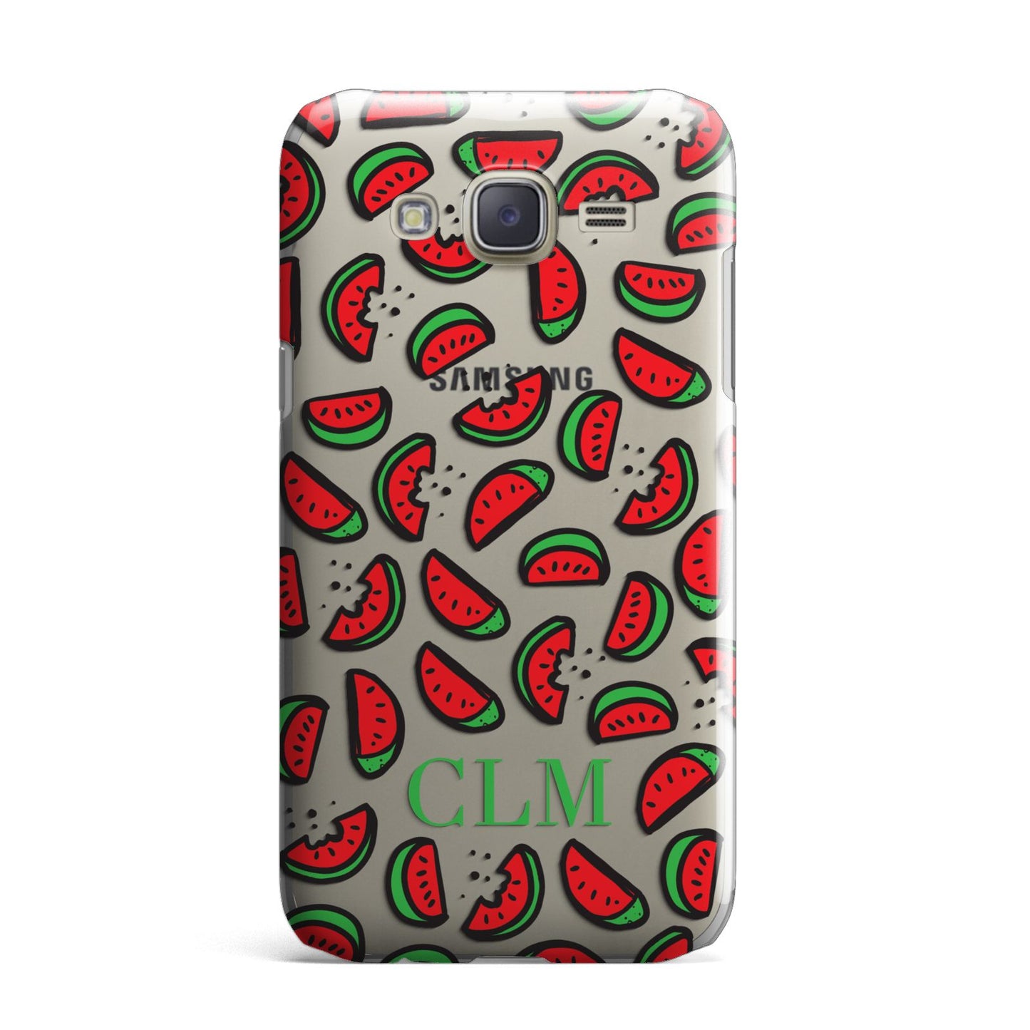 Personalised Watermelon Initials Samsung Galaxy J7 Case