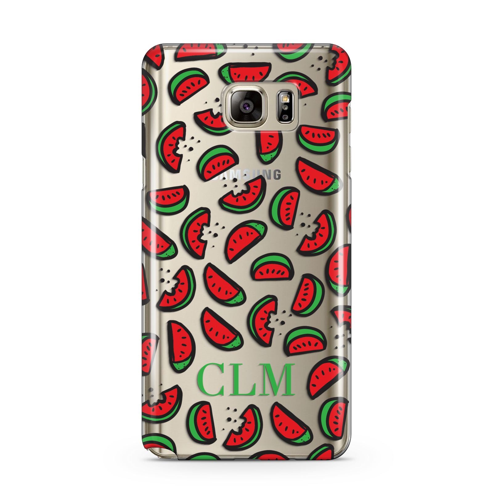 Personalised Watermelon Initials Samsung Galaxy Note 5 Case