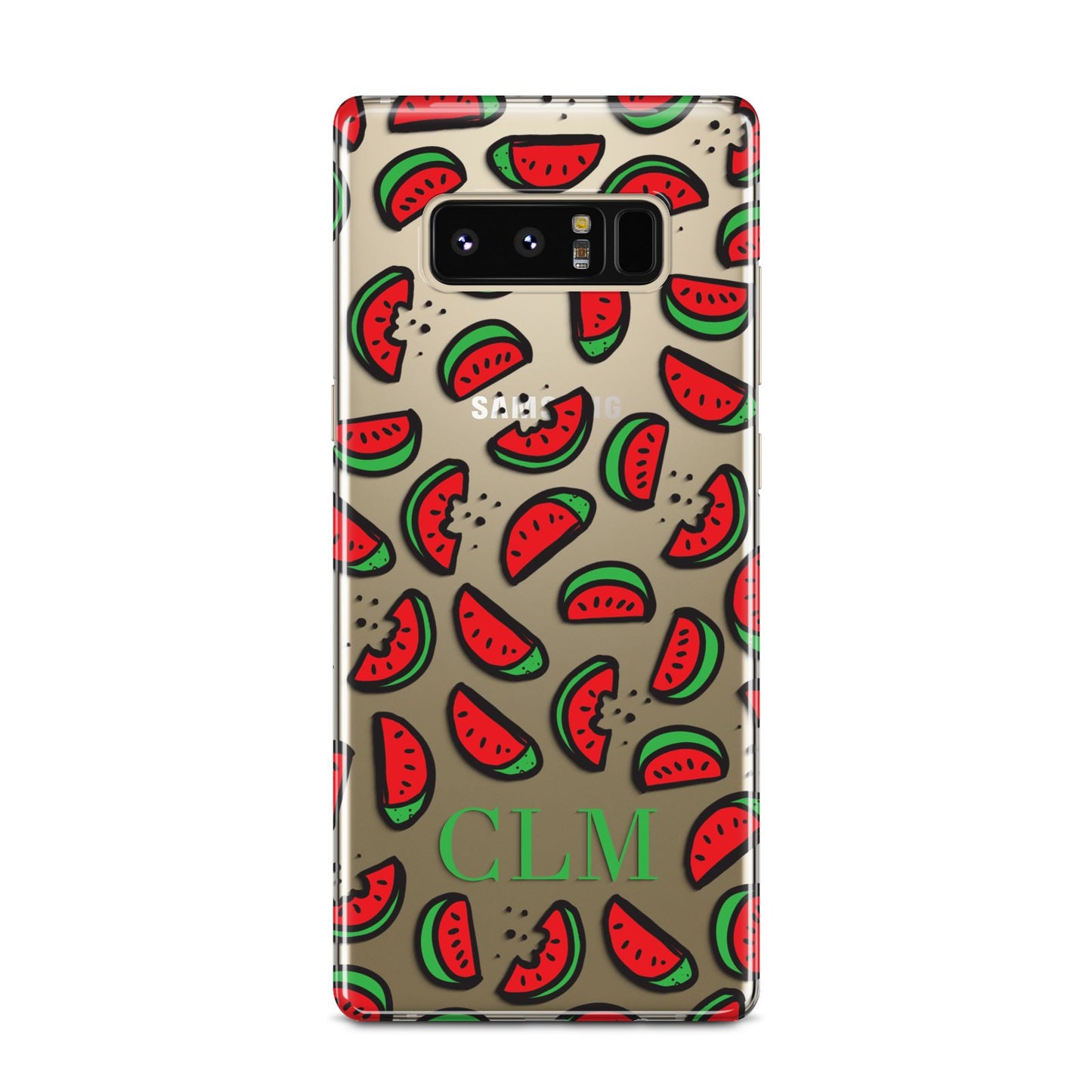 Personalised Watermelon Initials Samsung Galaxy Note 8 Case