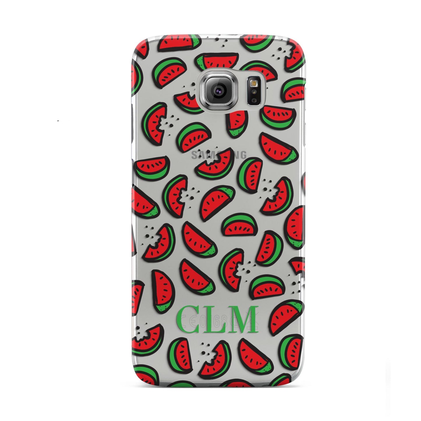 Personalised Watermelon Initials Samsung Galaxy S6 Case