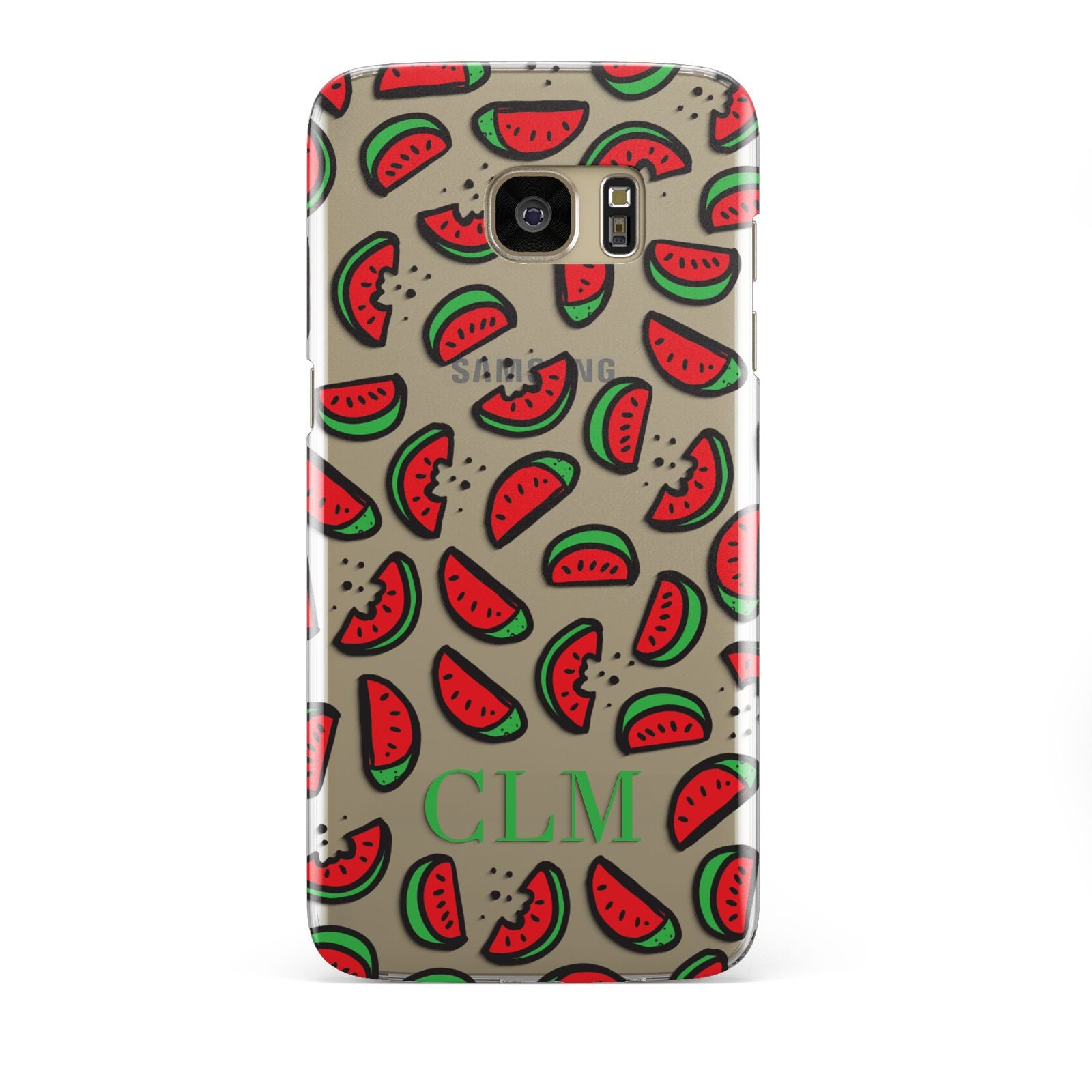 Personalised Watermelon Initials Samsung Galaxy S7 Edge Case