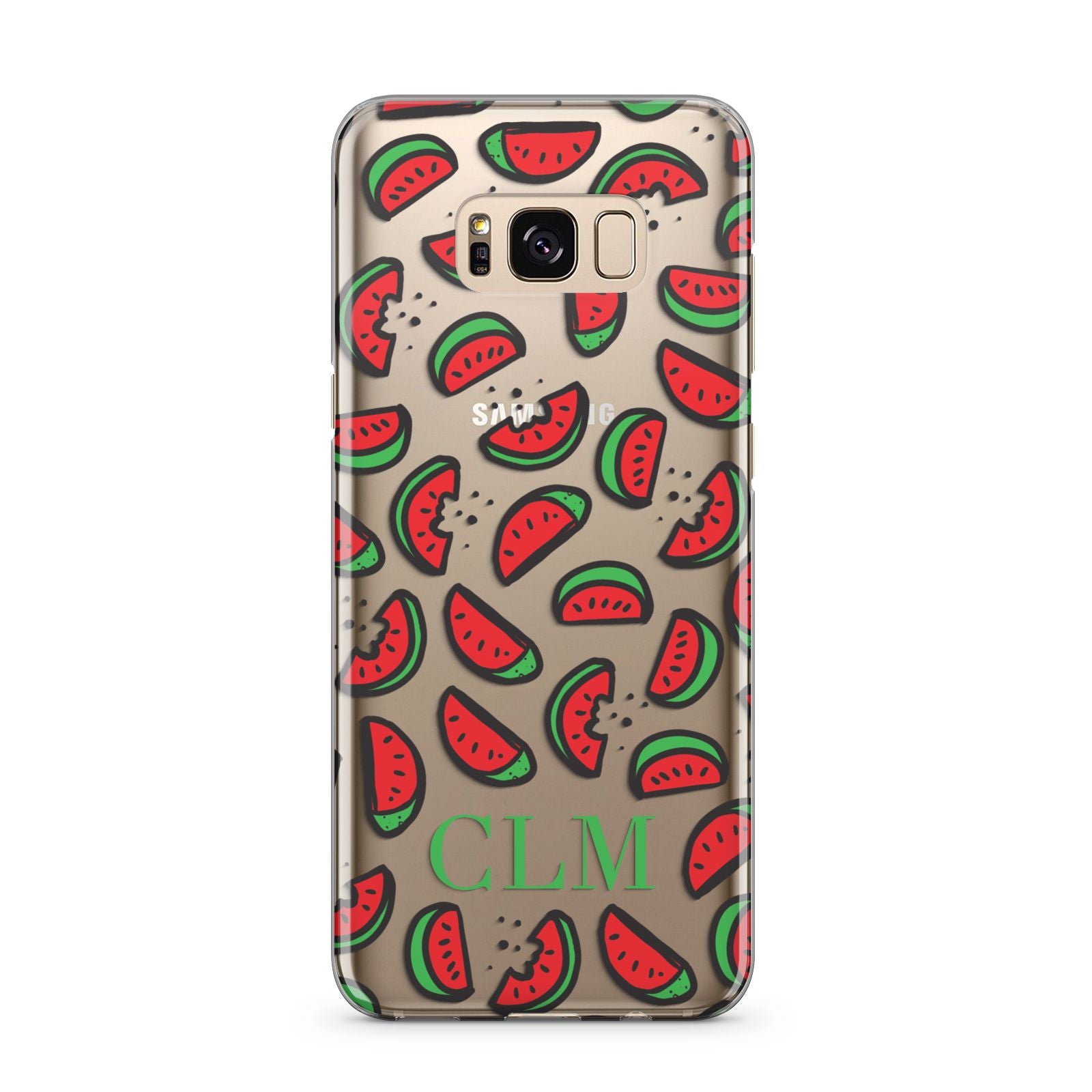 Personalised Watermelon Initials Samsung Galaxy S8 Plus Case