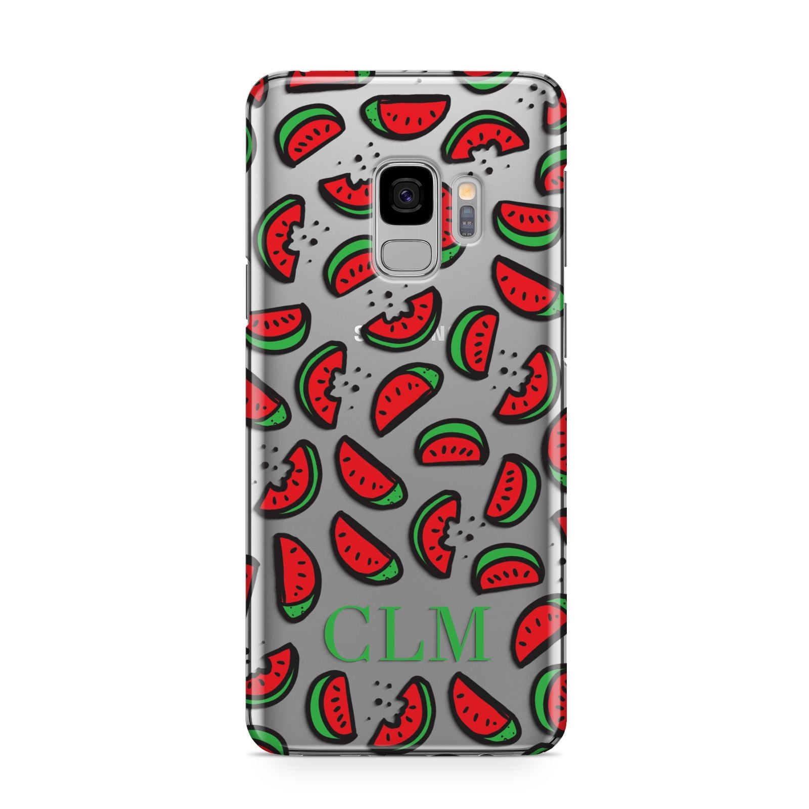 Personalised Watermelon Initials Samsung Galaxy S9 Case