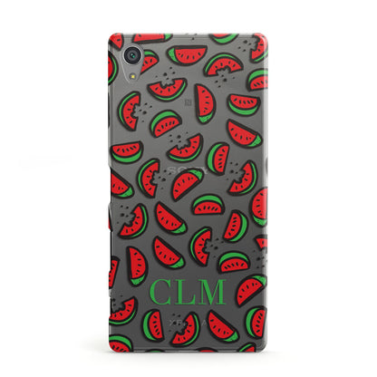 Personalised Watermelon Initials Sony Xperia Case