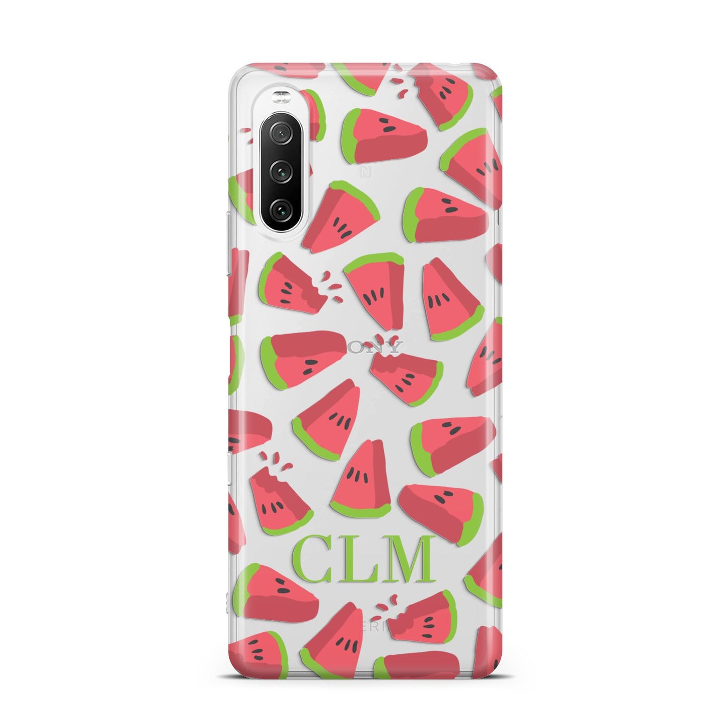 Personalised Watermelon Monogram Sony Xperia 10 III Case