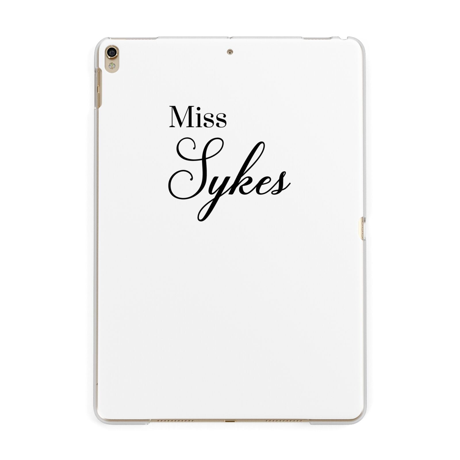 Personalised Wedding Name Miss Apple iPad Gold Case