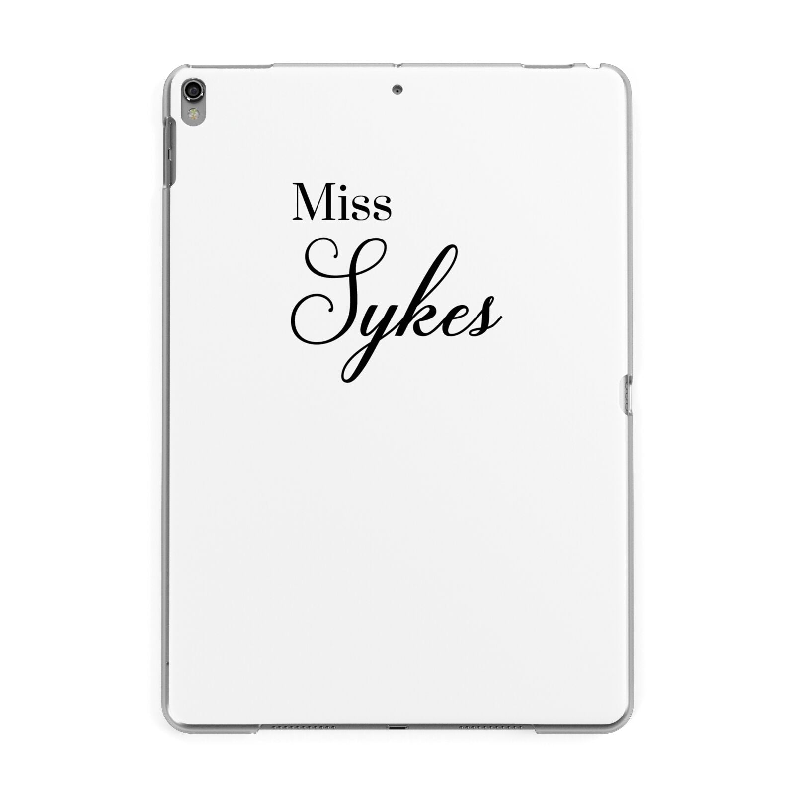 Personalised Wedding Name Miss Apple iPad Grey Case