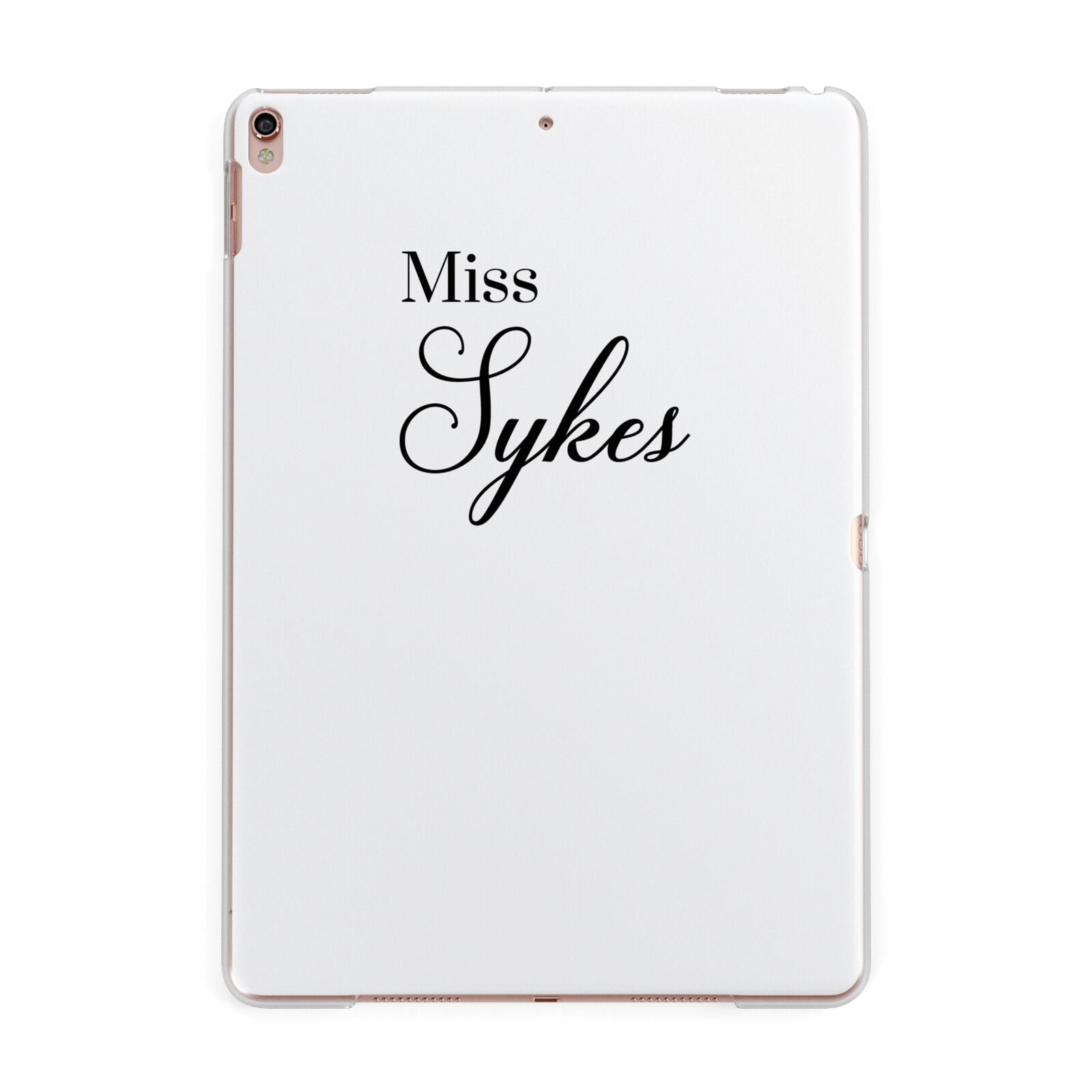 Personalised Wedding Name Miss Apple iPad Rose Gold Case