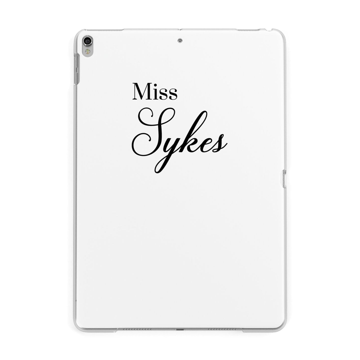 Personalised Wedding Name Miss Apple iPad Silver Case