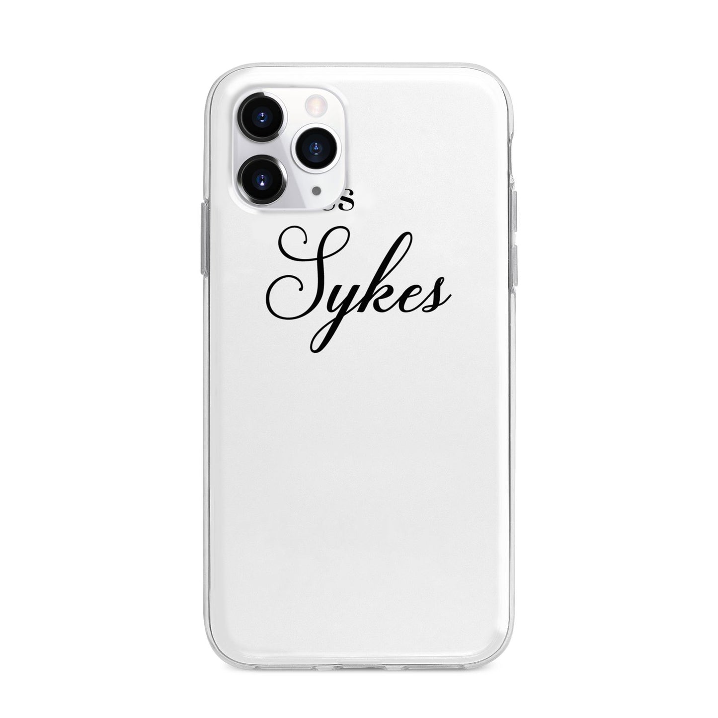 Personalised Wedding Name Miss Apple iPhone 11 Pro Max in Silver with Bumper Case