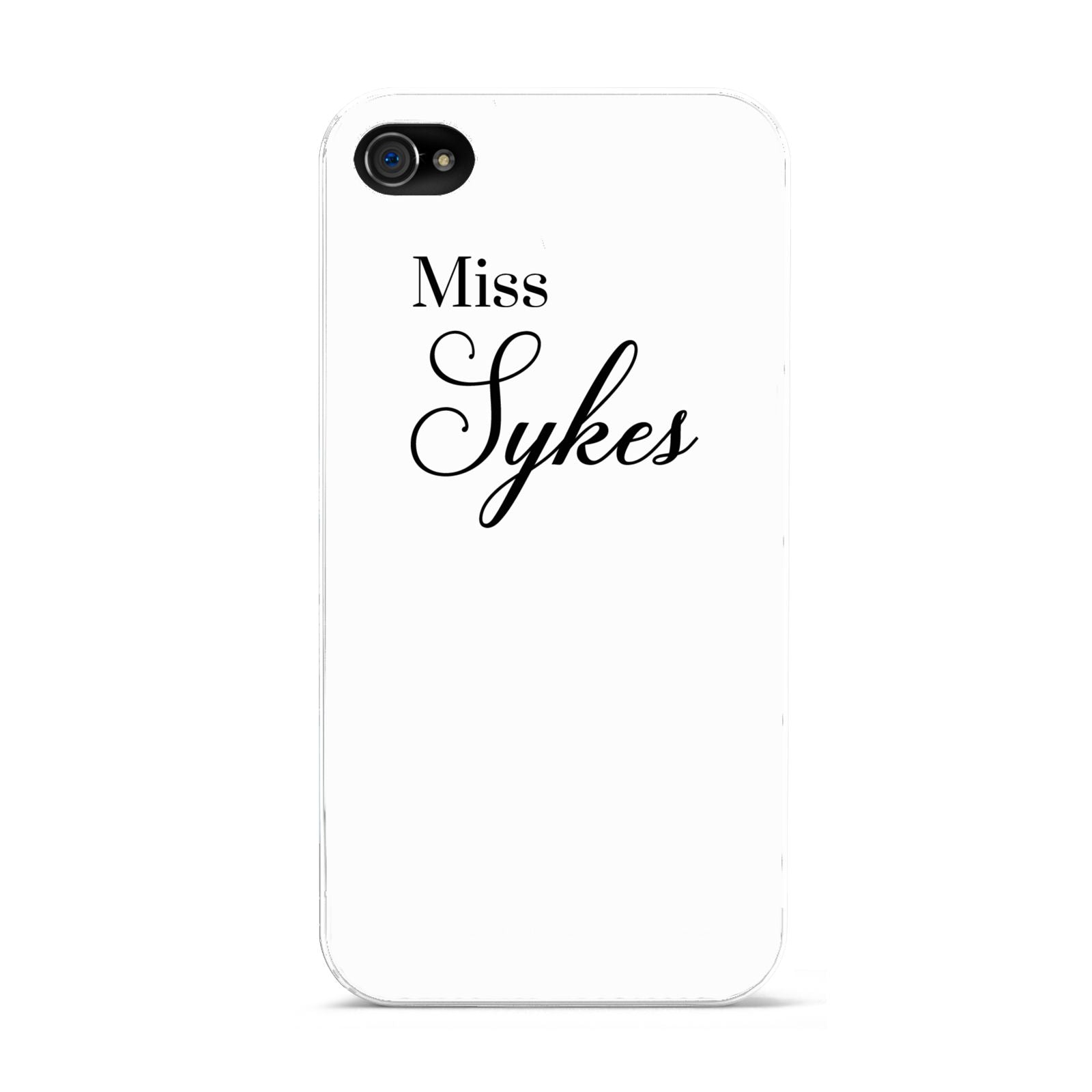 Personalised Wedding Name Miss Apple iPhone 4s Case