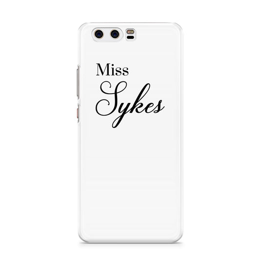Personalised Wedding Name Miss Huawei P10 Phone Case