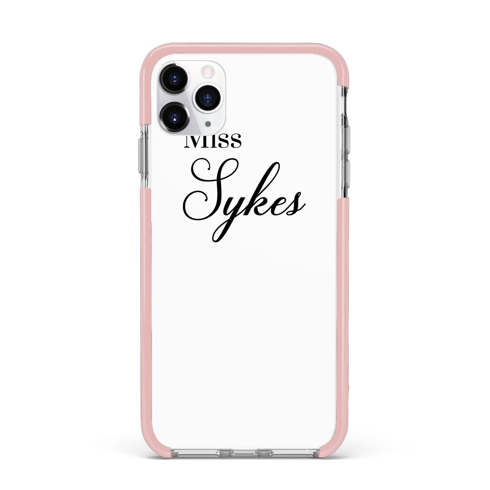 Personalised Wedding Name Miss iPhone 11 Pro Max Impact Pink Edge Case