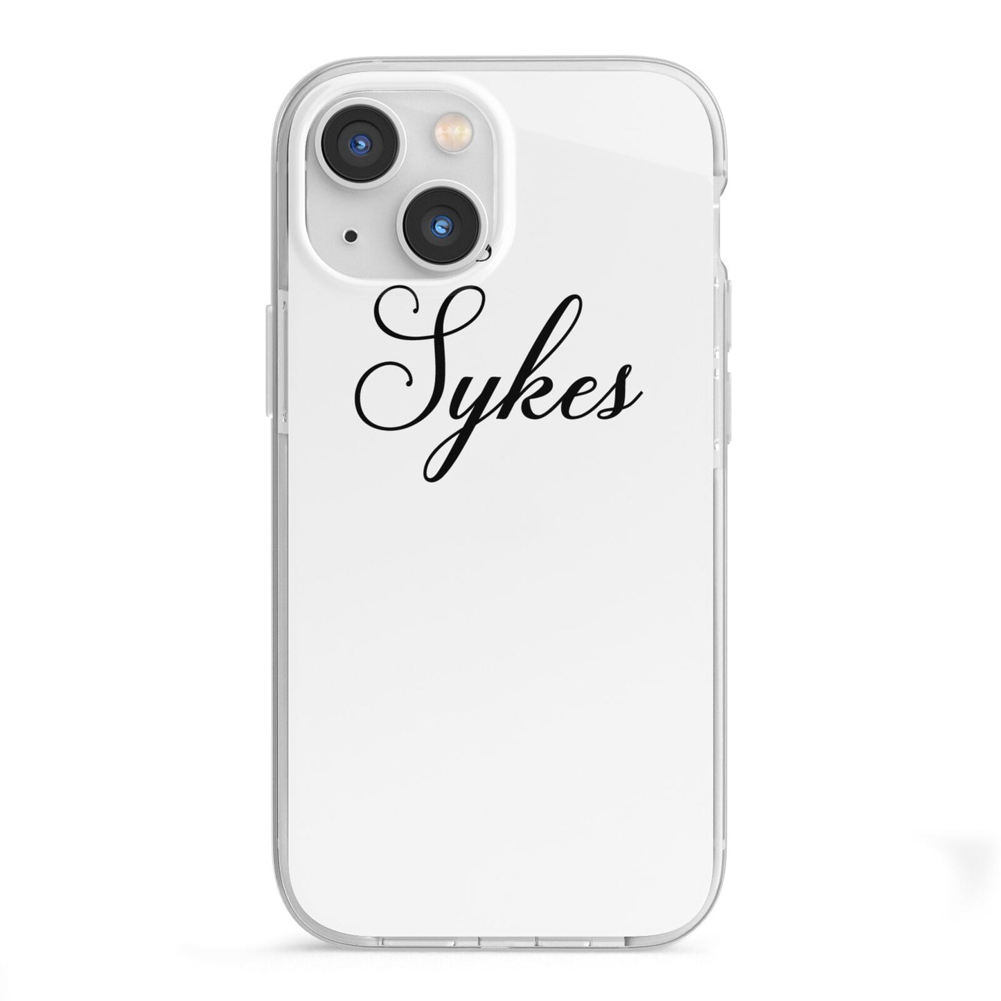 Personalised Wedding Name Miss iPhone 13 Mini TPU Impact Case with White Edges