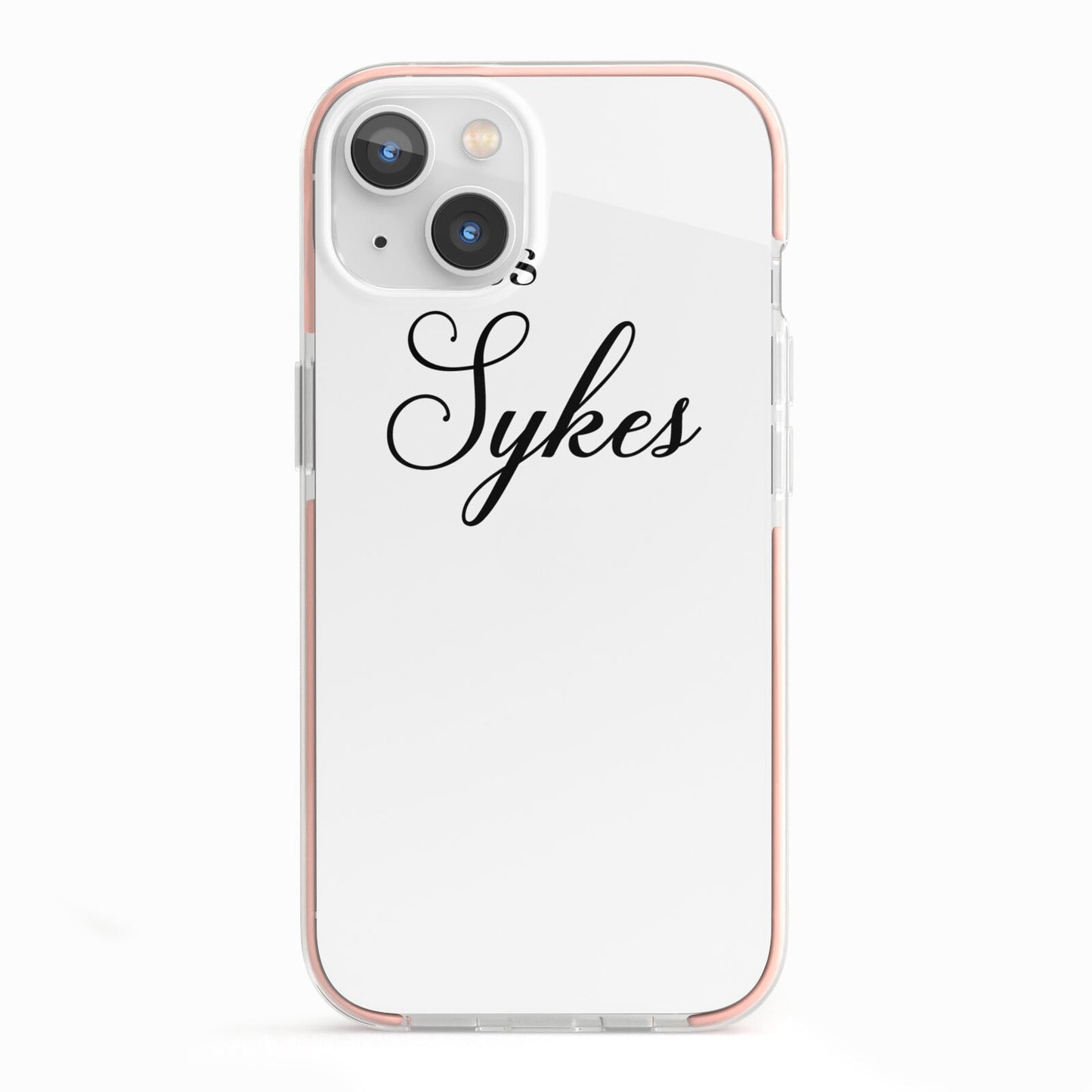 Personalised Wedding Name Miss iPhone 13 TPU Impact Case with Pink Edges