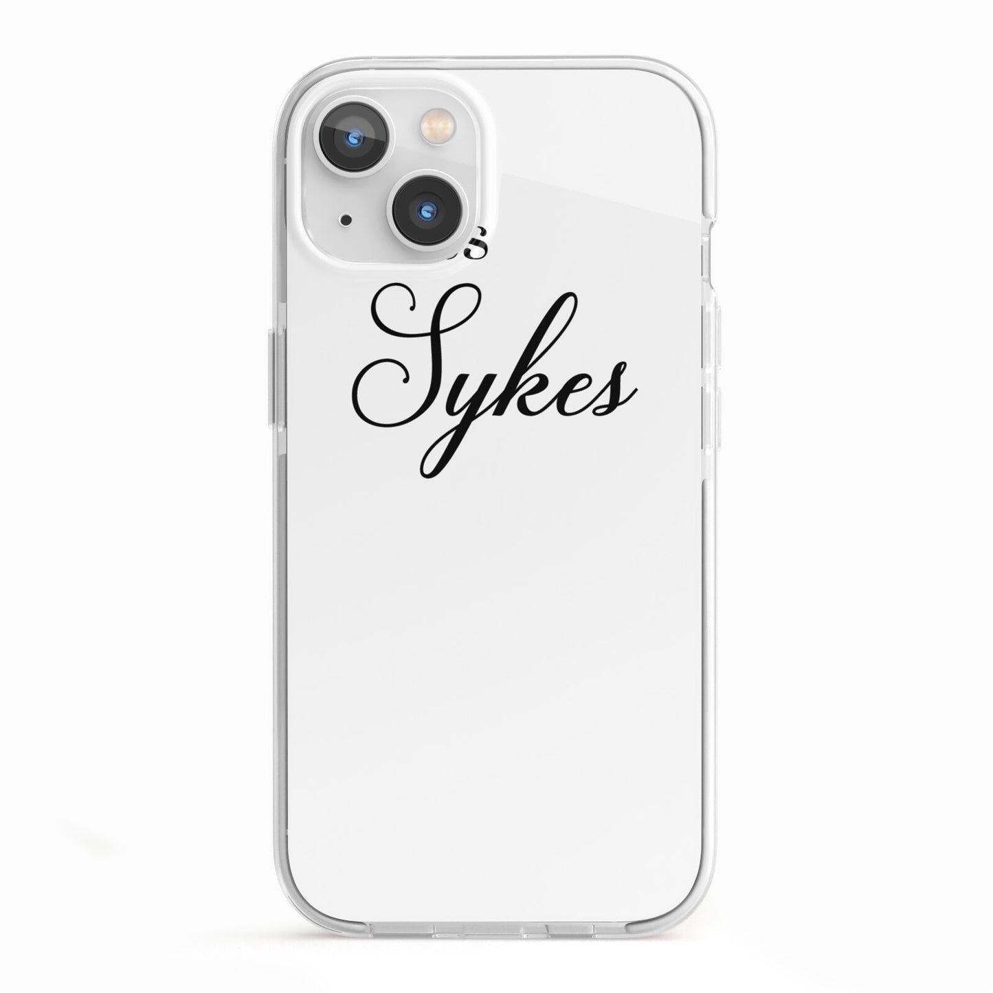 Personalised Wedding Name Miss iPhone 13 TPU Impact Case with White Edges